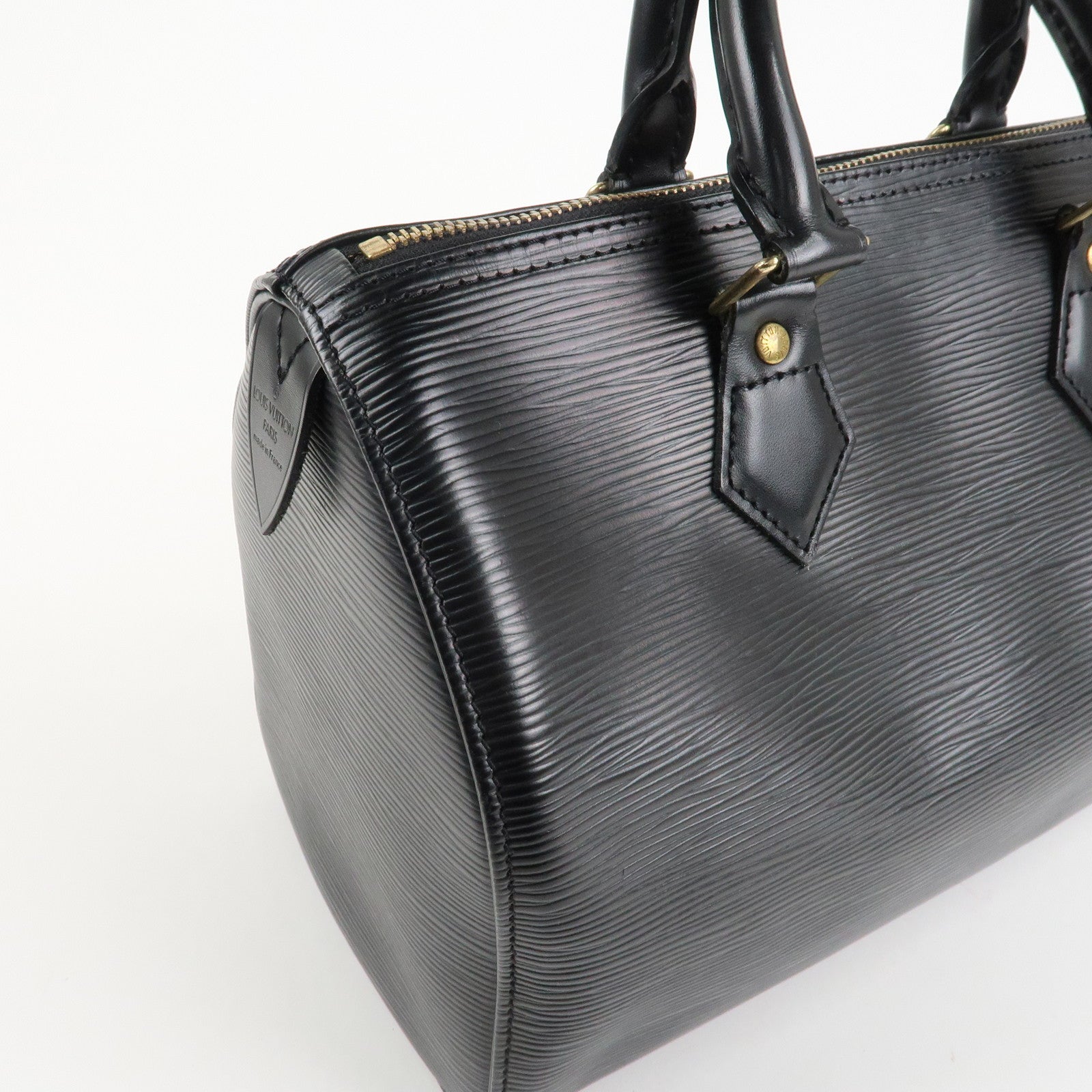 Louis Vuitton Epi Speedy 25 Hand Bag Boston Bag Noir M59032 Used