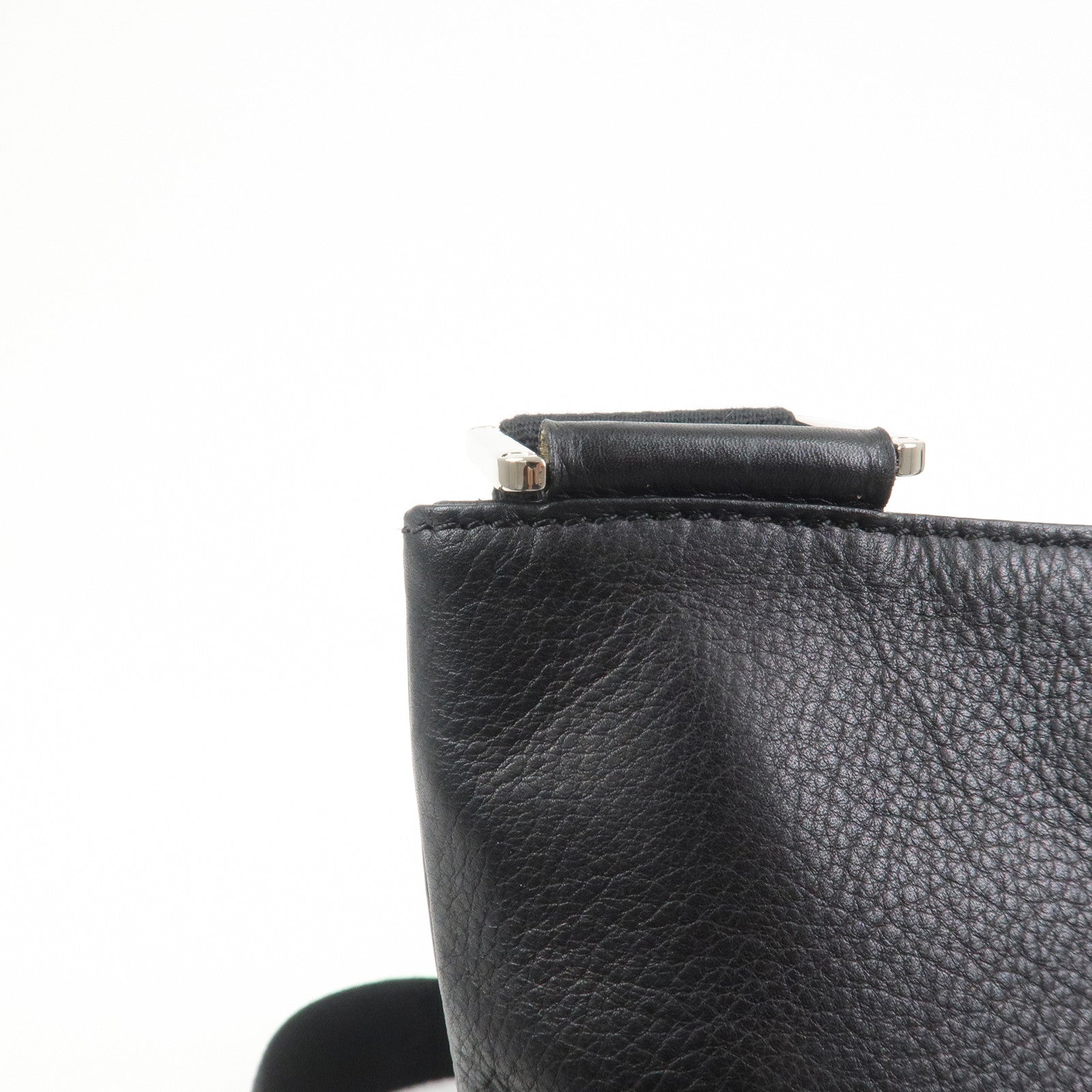 LOEWE Anagram Leather Shoulder Bag Crossbody Bag Black