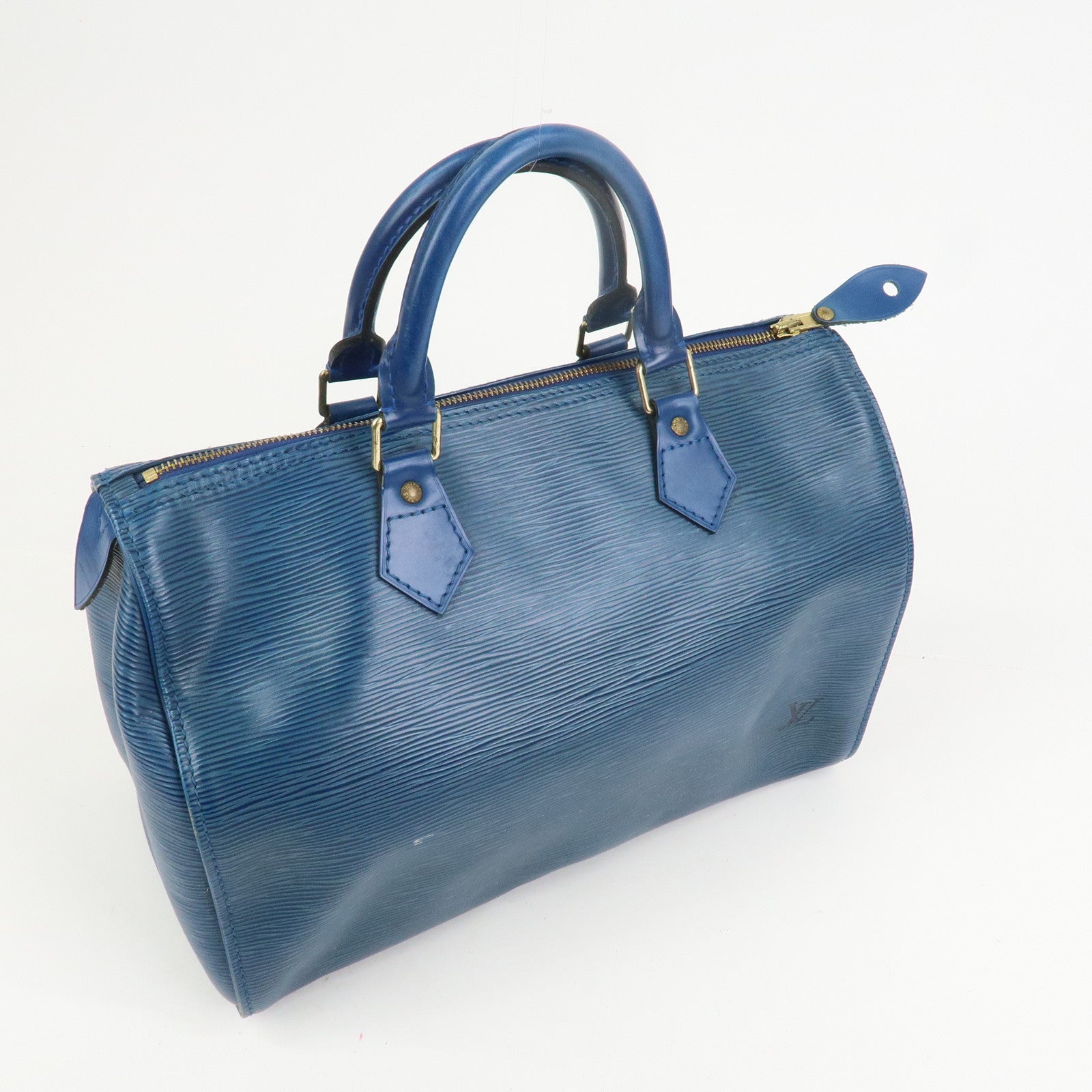 Louis Vuitton Epi Speedy 30 Hand Bag Boston Bag Toledo Blue M43005