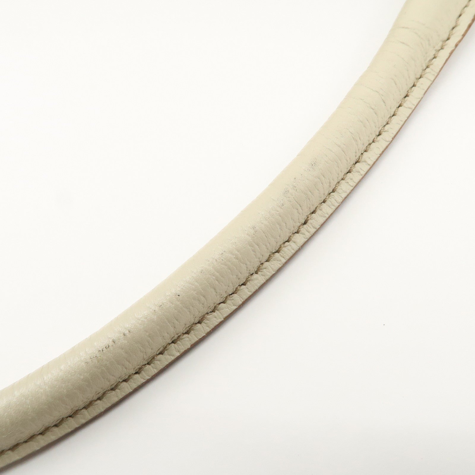 GUCCI Abbey GG Canvas Leather Shoulder Bag Beige Ivory Gold HDW 130939 Used