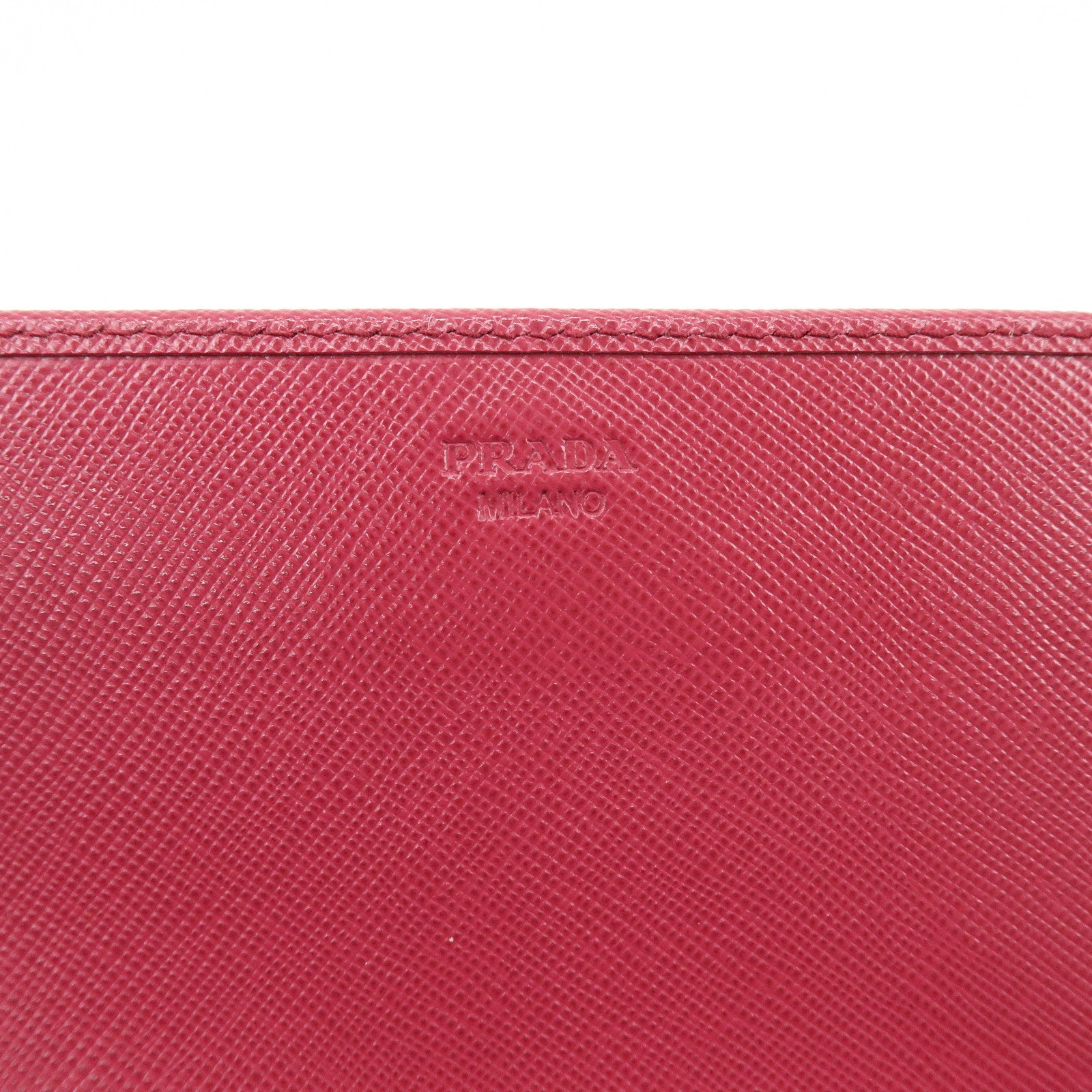 PRADA Saffiano Leather Chain Wallet WOC Pink 1M1290