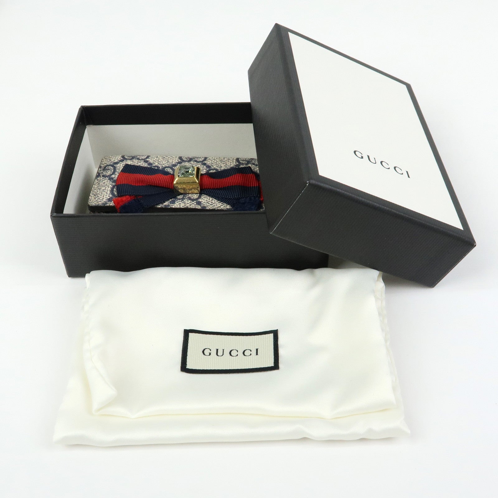 GUCCI Sherry Set of 2 GG Supreme Canvas Wallet 658634 435292