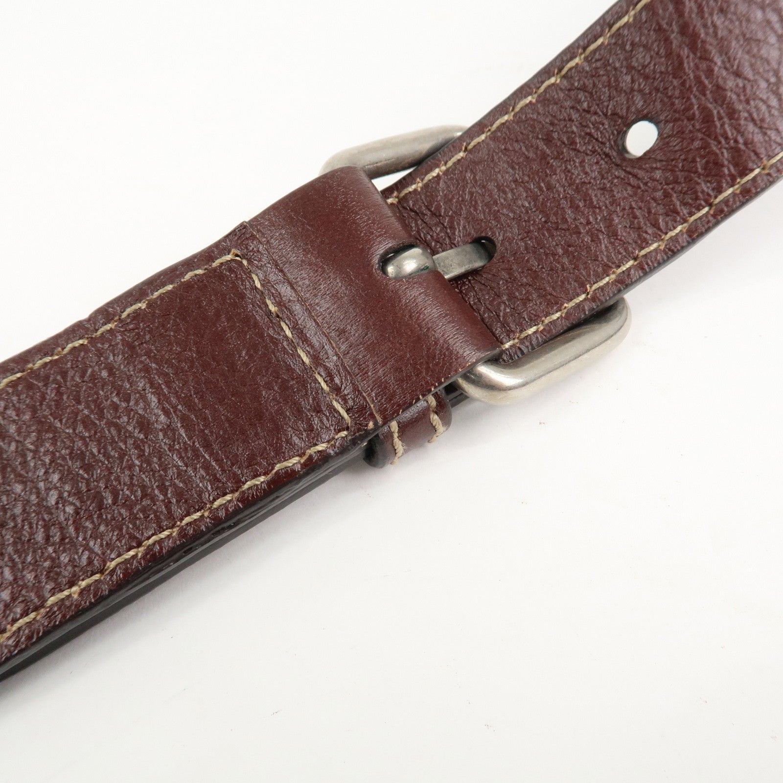 GUCCI Leather Shoulder Bag Crossbody Bag Bordeaux 190279 Used