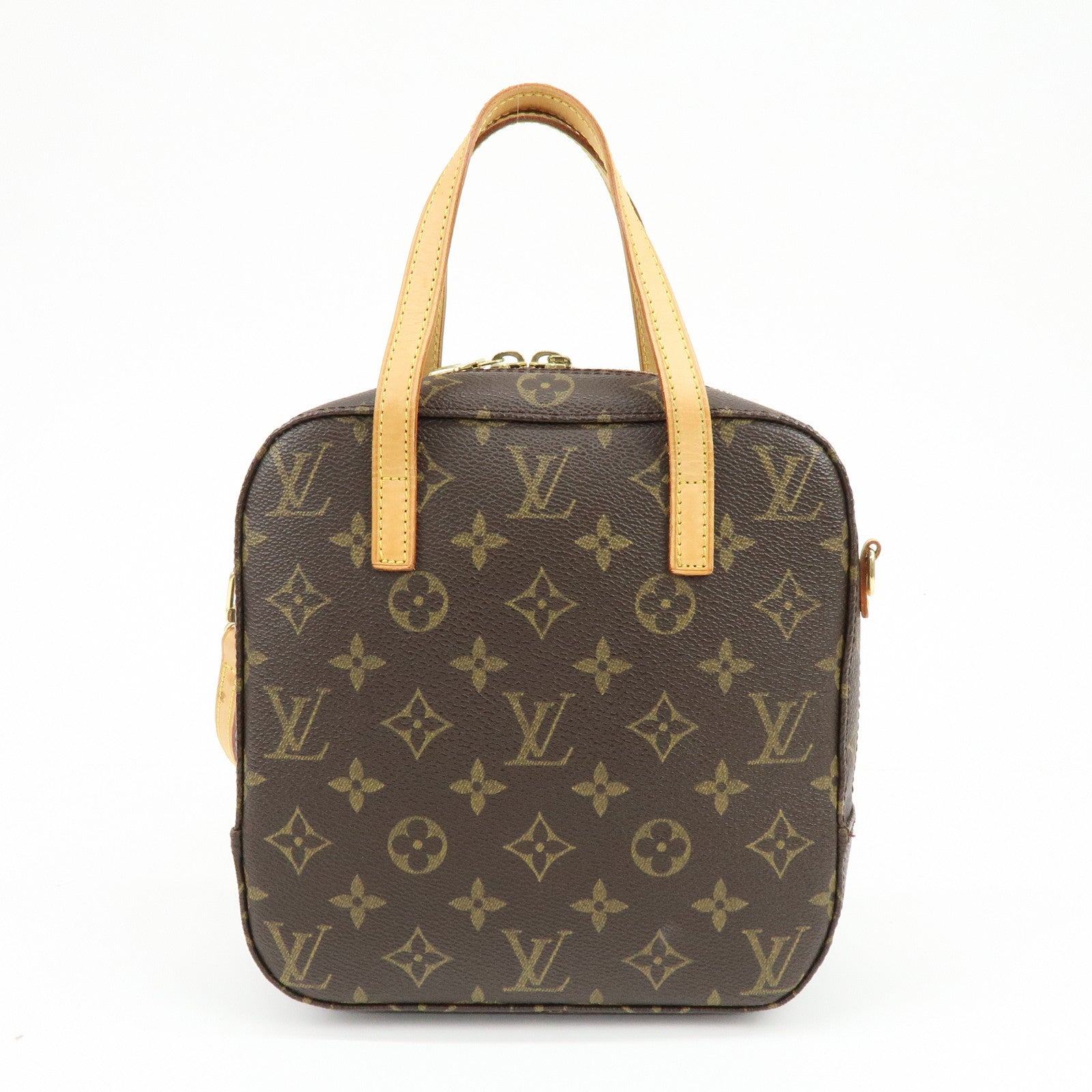 Louis Vuitton Monogram Spontini Hand Bag Brown M47500