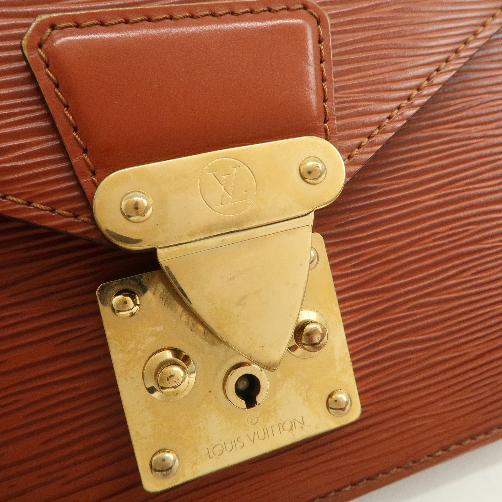 Louis Vuitton Epi Sellier Dragonne Clutch Bag Kenya Brown M52618