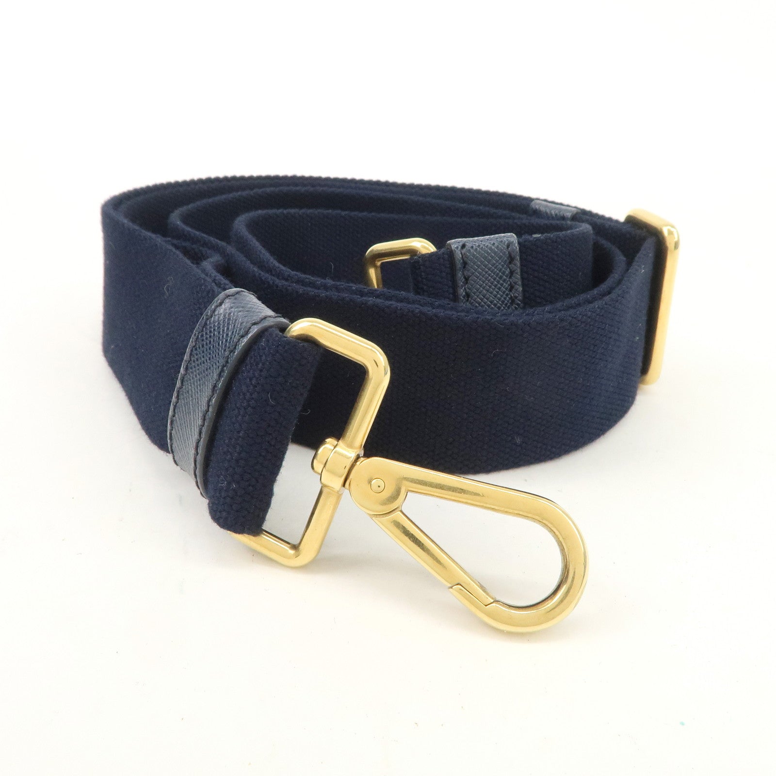 PRADA Canapa Mini Denim 2Way Hand Bag Tote Bag Navy 1BG439 Used