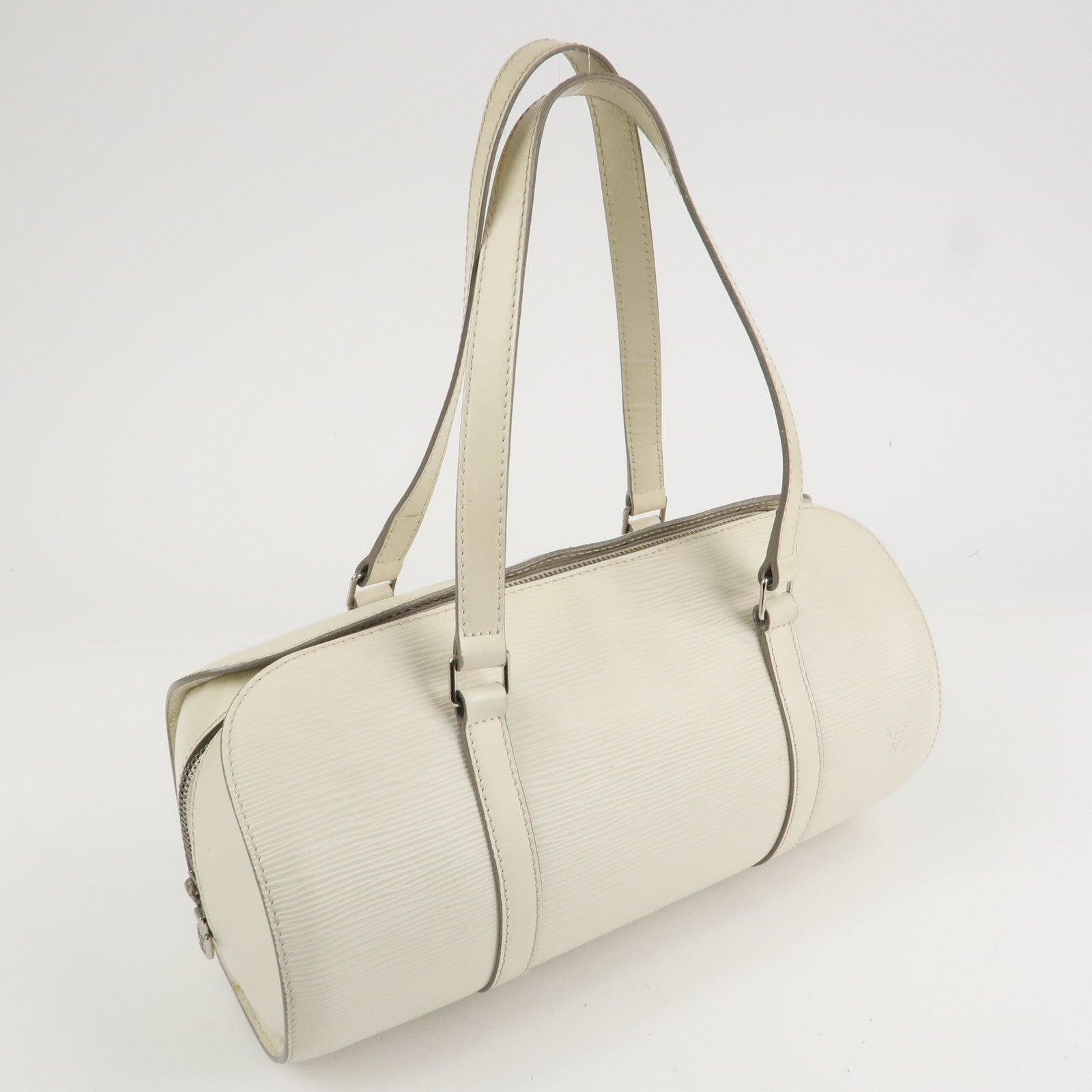 Louis Vuitton Epi Leather Soufflot Shoulder Bag Hand Bag Ivory White Used