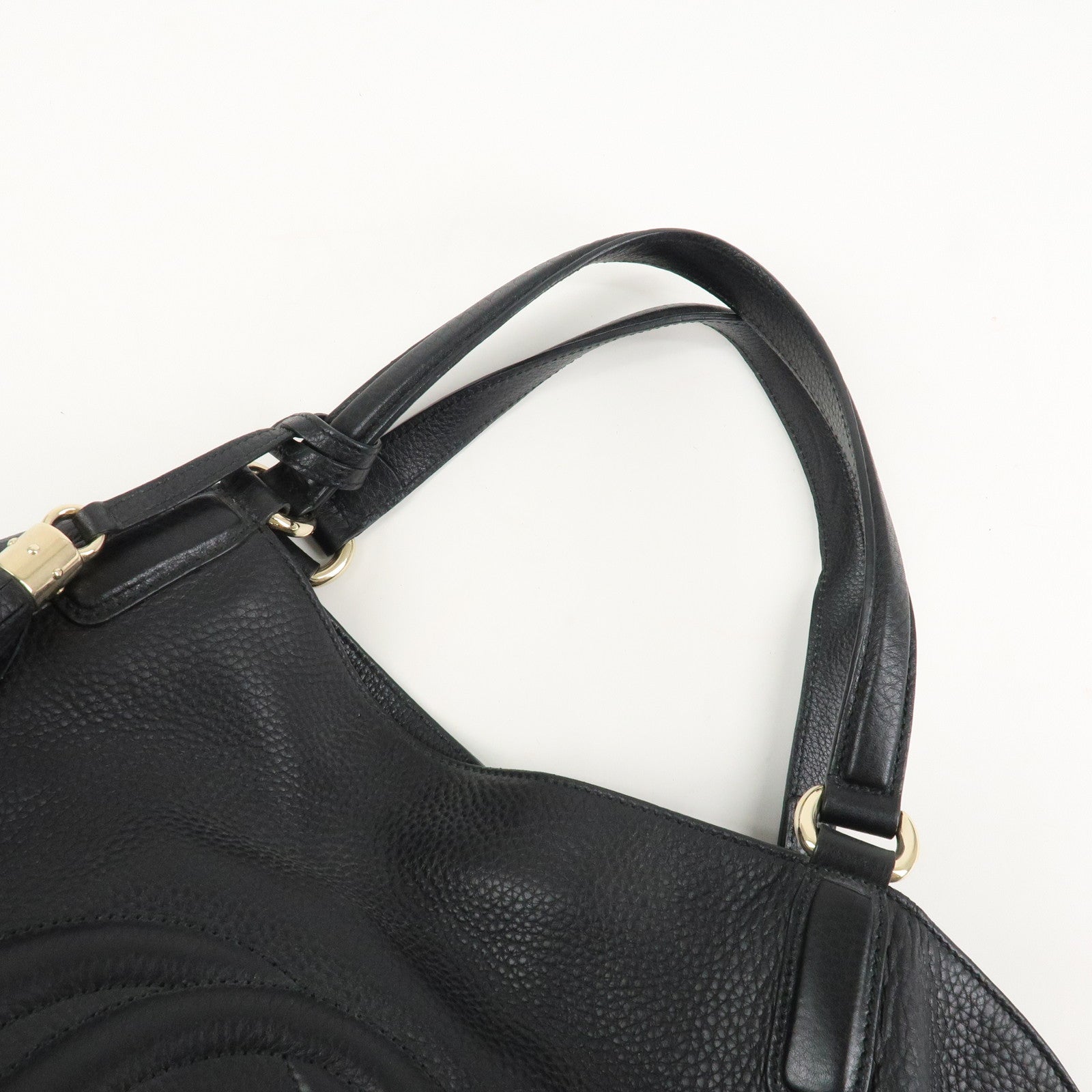 GUCCI SOHO Cellarius Leather Tote Bag Shoulder Bag Black 282309 Used