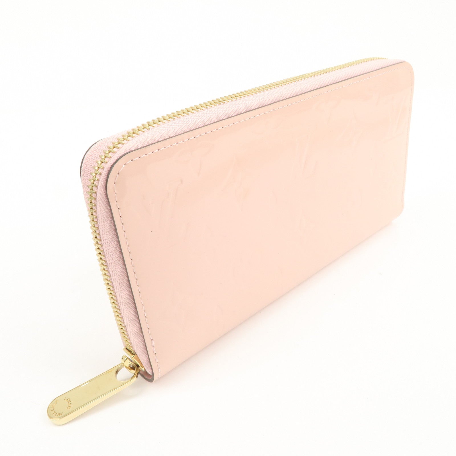 Louis Vuitton Monogram Vernis Zippy Wallet Long Wallet Pink M90419