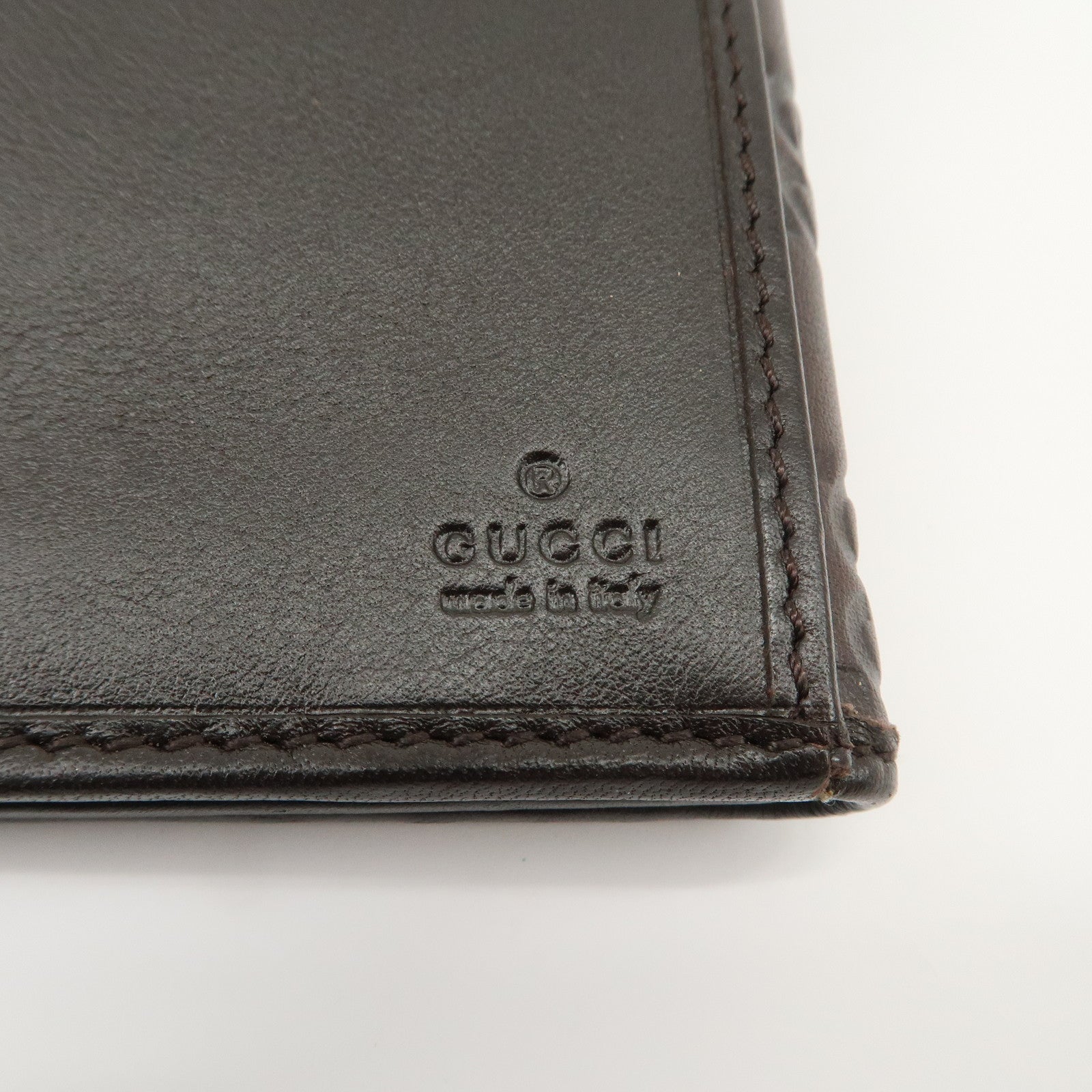 GUCCI Guccissima Mayfair Leather W Hook Long Bi-fold Wallet 256933 Used