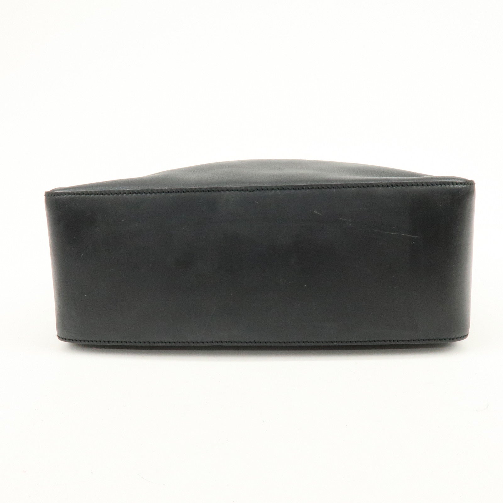 GUCCI Logo Leather Shoulder Bag Hand Bag Black 001.3766