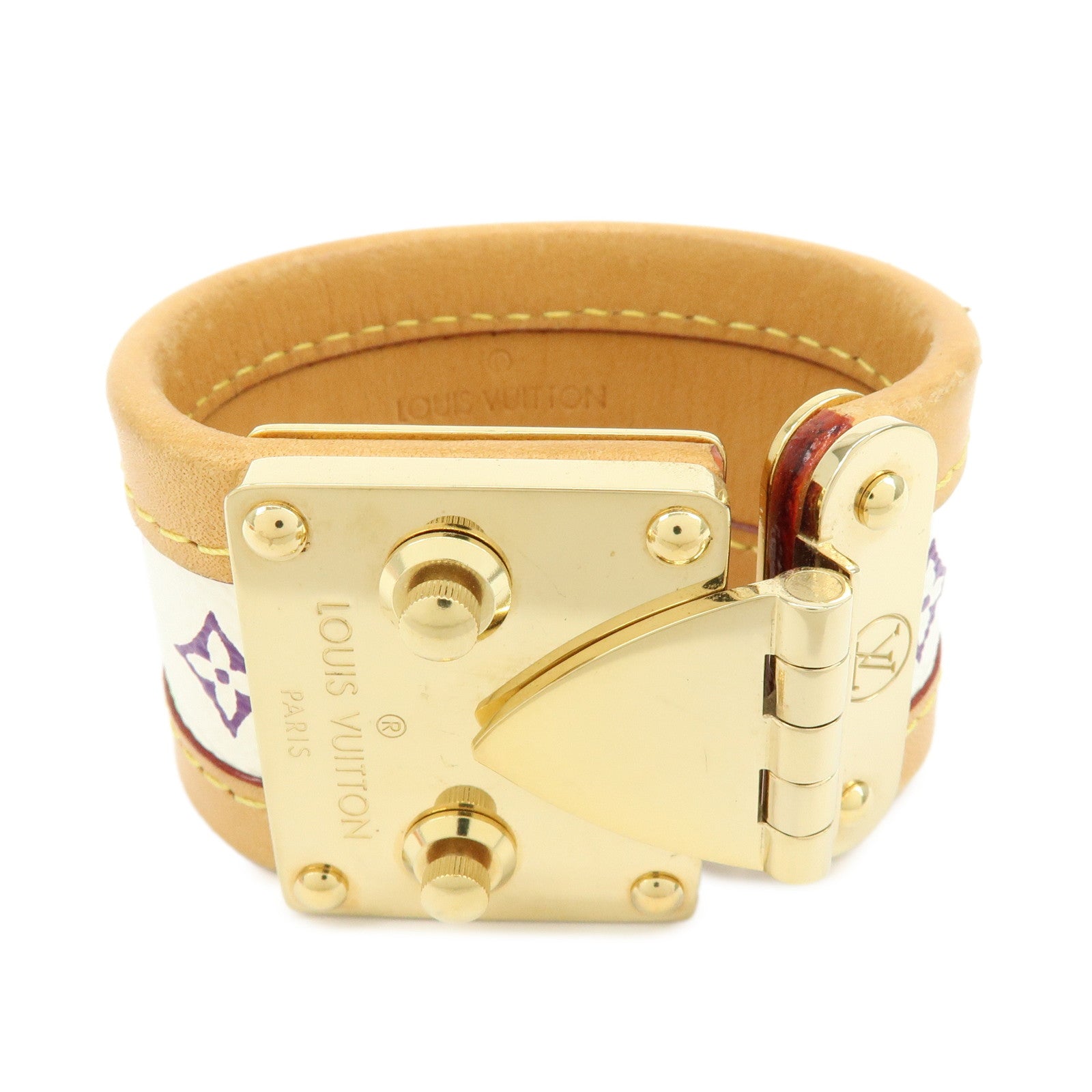 Louis Vuitton Monogram Multicolor Bracelet Serrure Bangle M92593