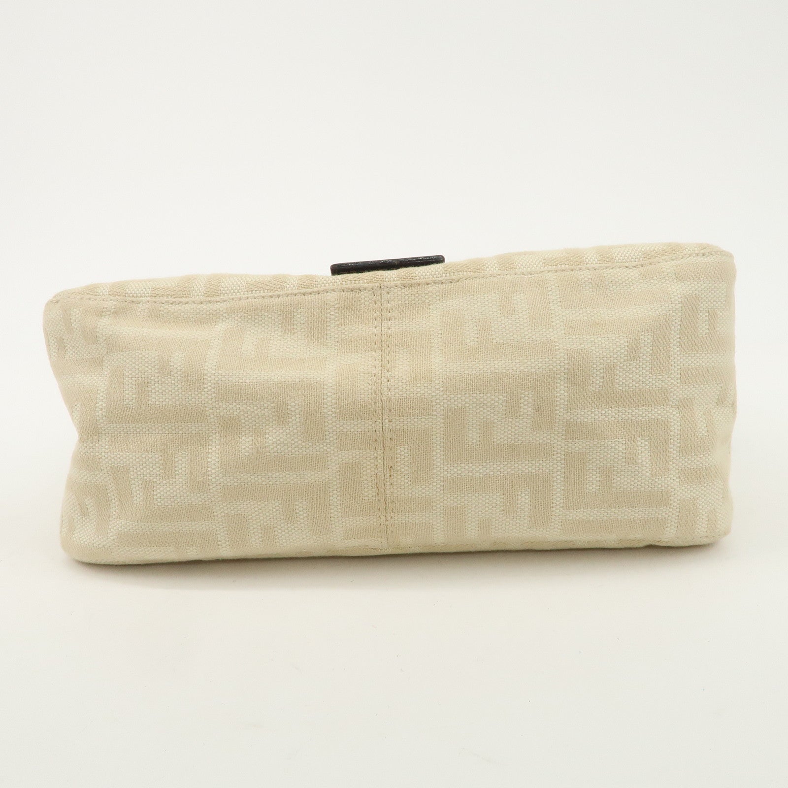 FENDI Mamma Baguette Zucca Canvas Shoulder Bag Beige 26325 Used