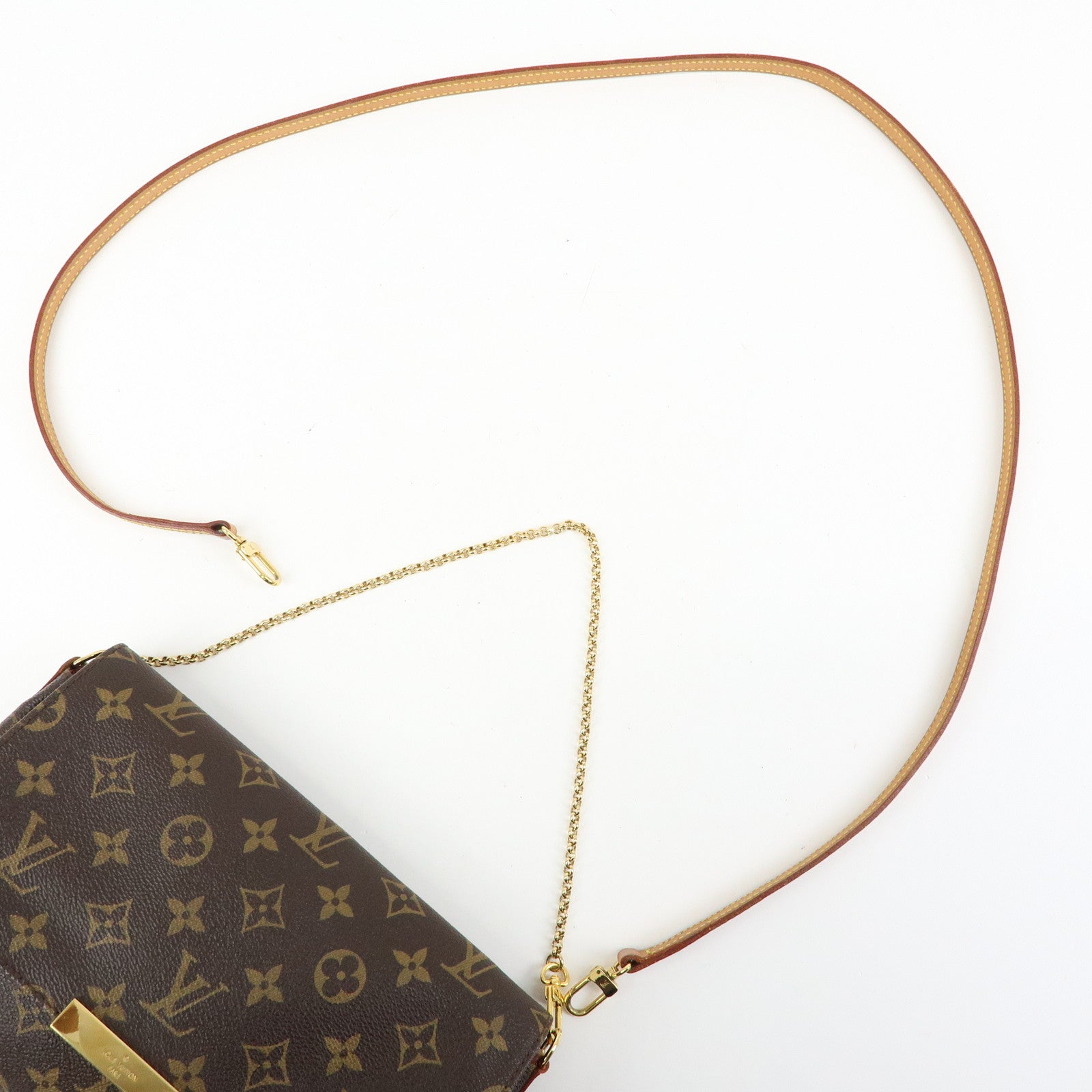 Louis Vuitton Monogram Favorite MM Shoulder Bag Brown M40718