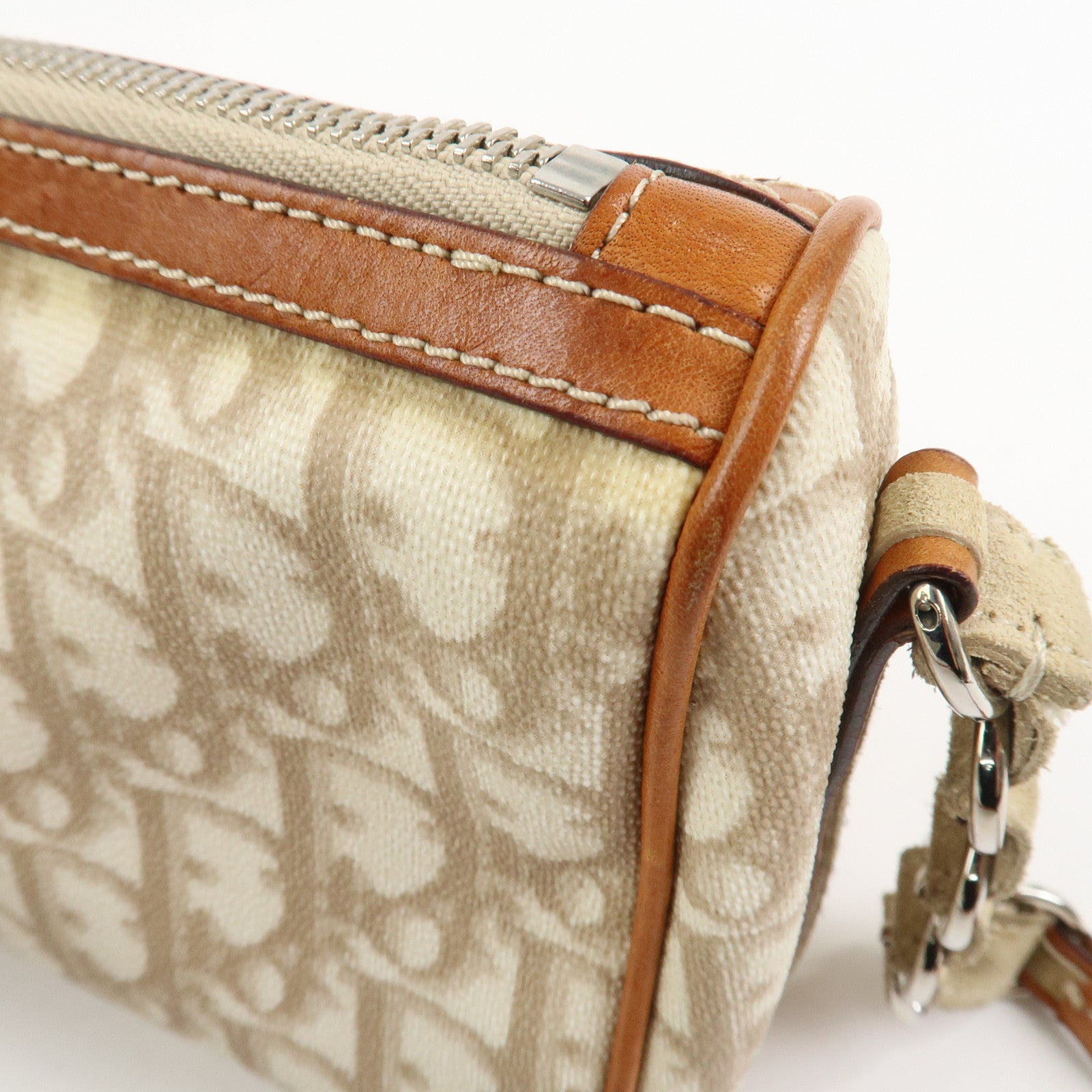 Christian Dior Trotter Romantic PVC Canvas Leather Shoulder Bag