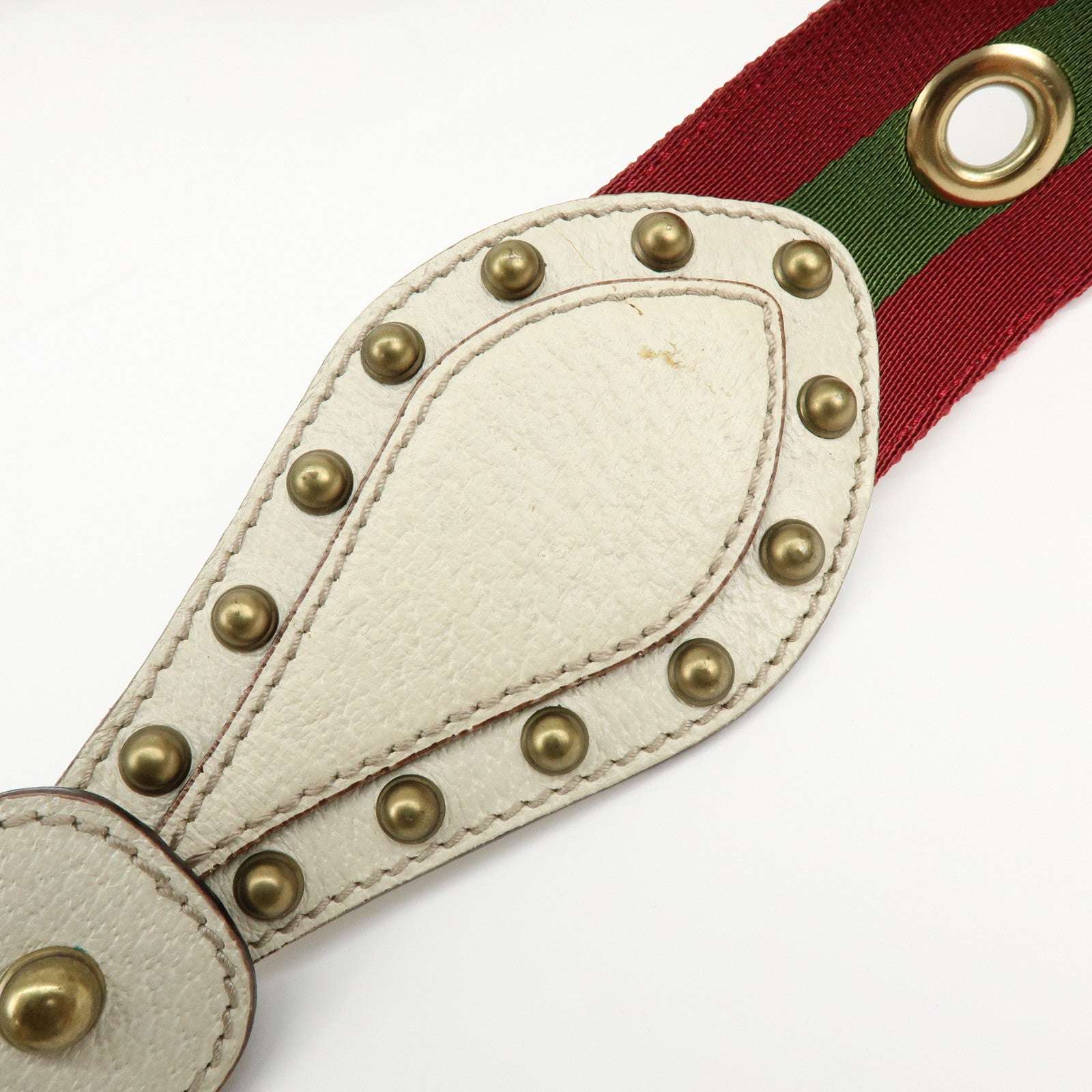 GUCCI Sherry GG Canvas Leather Shoulder Bag Beige Ivory 144011