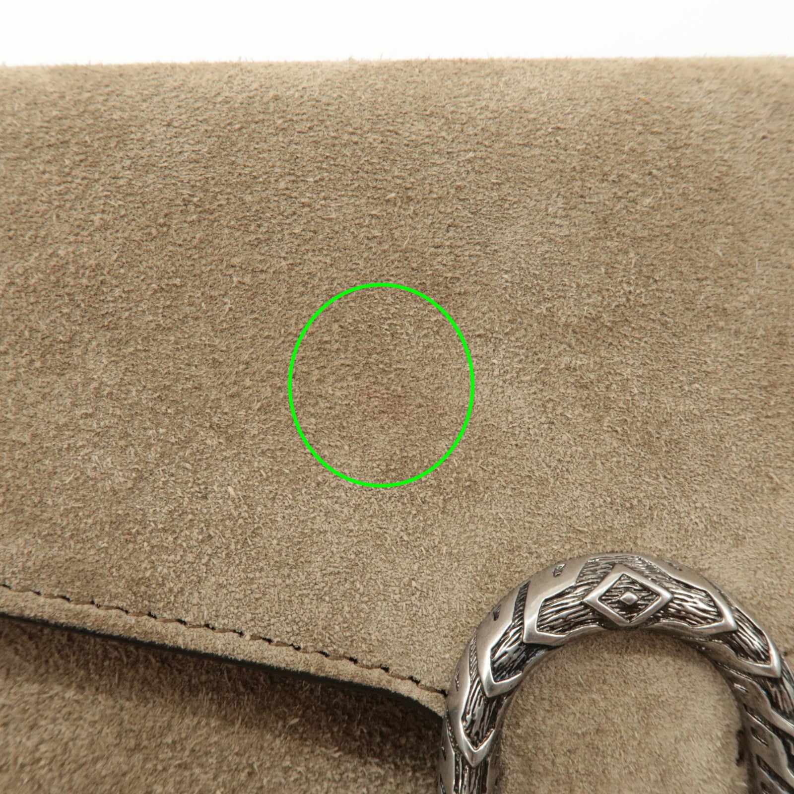 GUCCI Dionysus Suede Chain Shoulder Bag Beige Silver 401231 Used