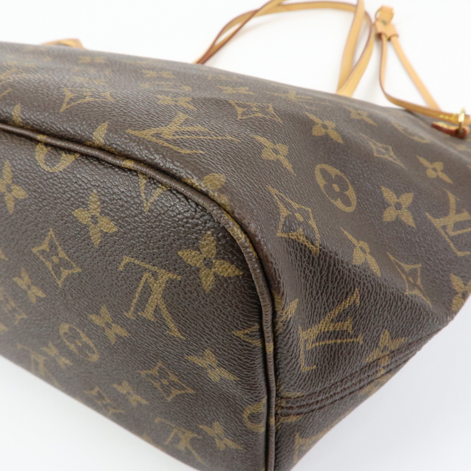 Louis Vuitton Monogram Neverfull MM Tote Shoulder Bag Brown M40156