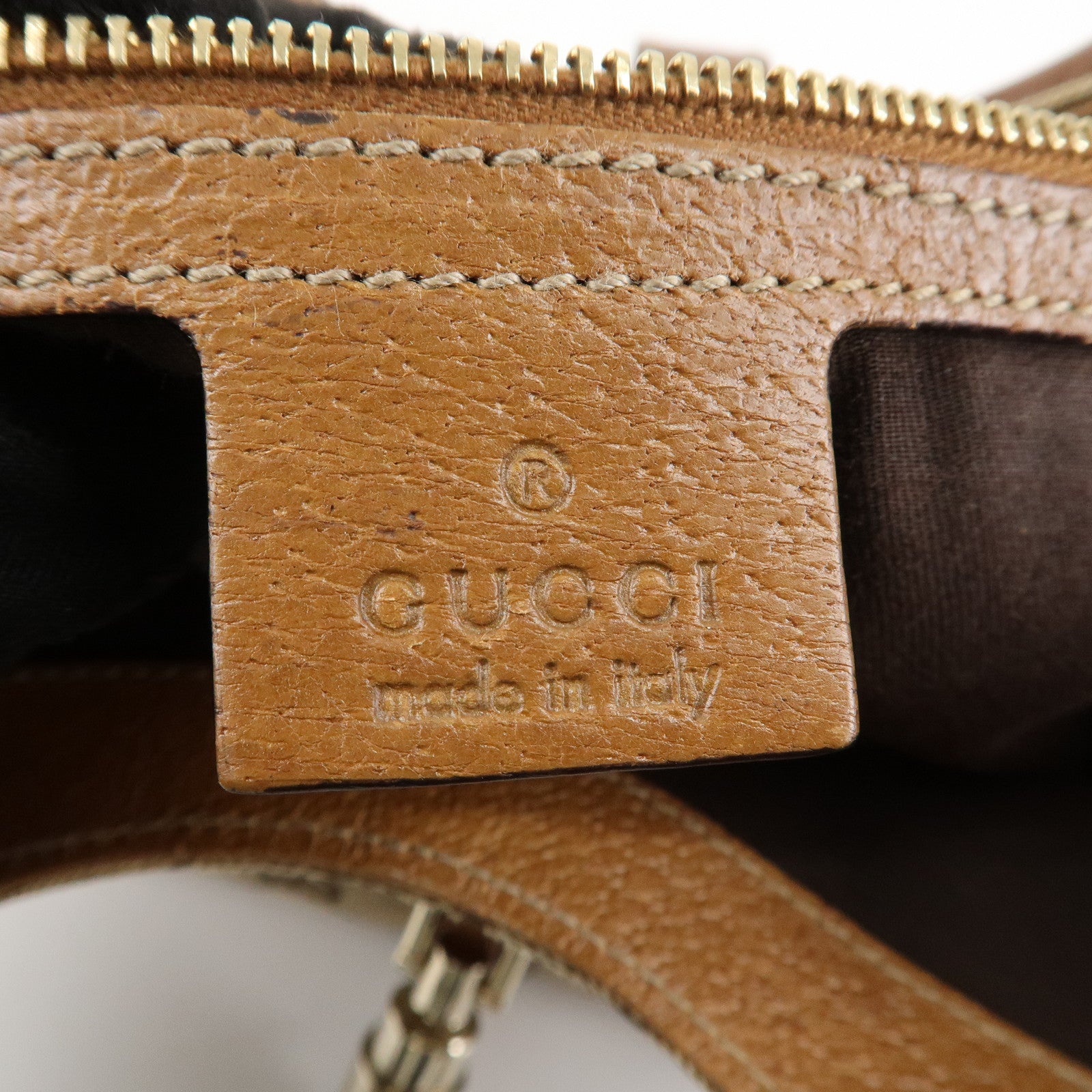 GUCCI New Jackie GG Canvas Leather Shoulder Bag Brown 124407 Used