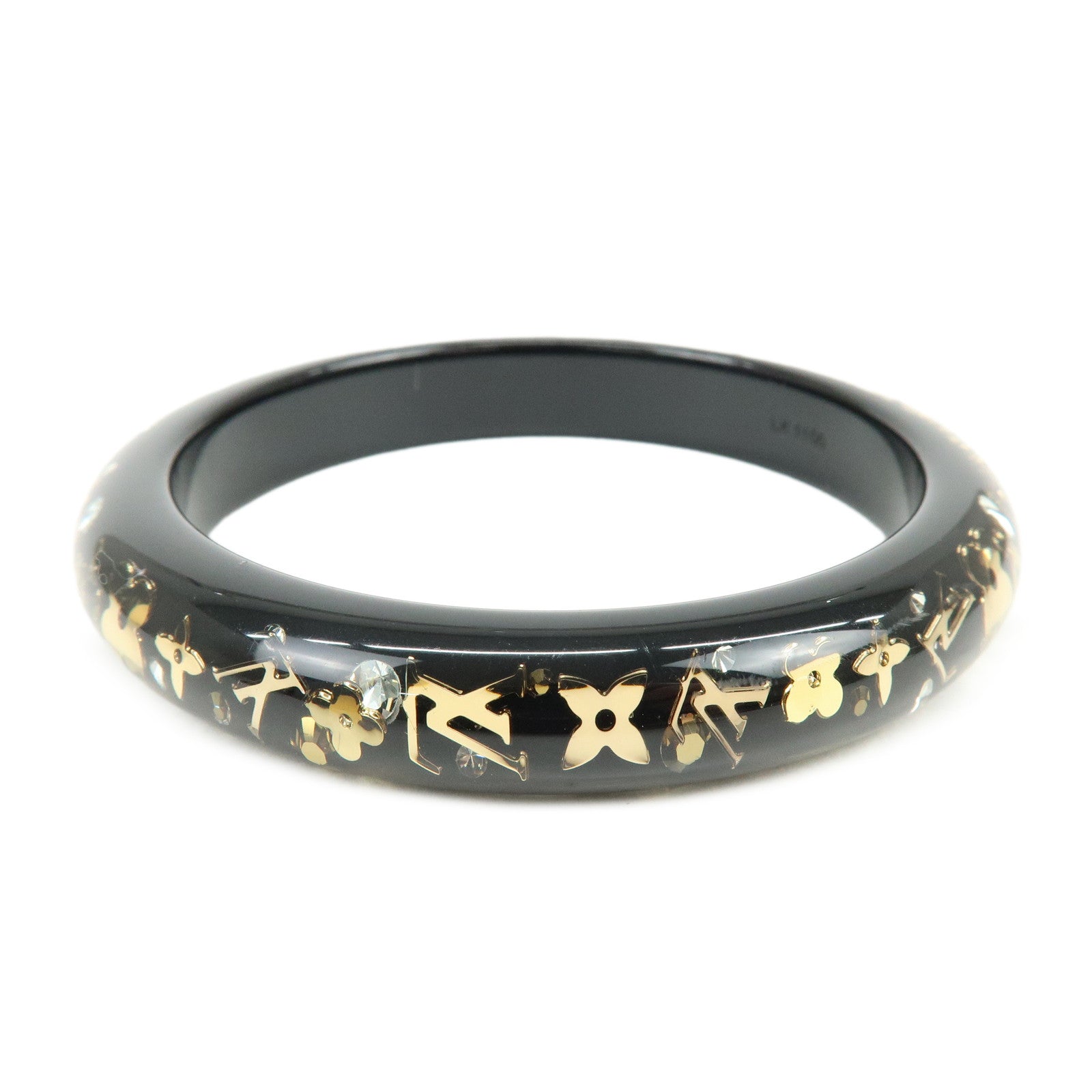 Louis Vuitton Bracelet Inclusion TPM Bangle Black Gold M65300