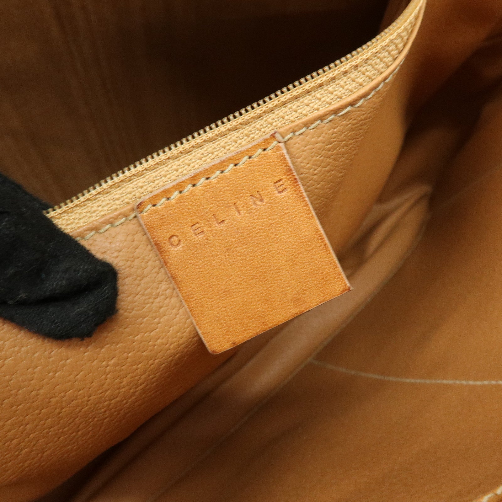 CELINE Macadam PVC Leather Hand Bag Tote Bag Brown