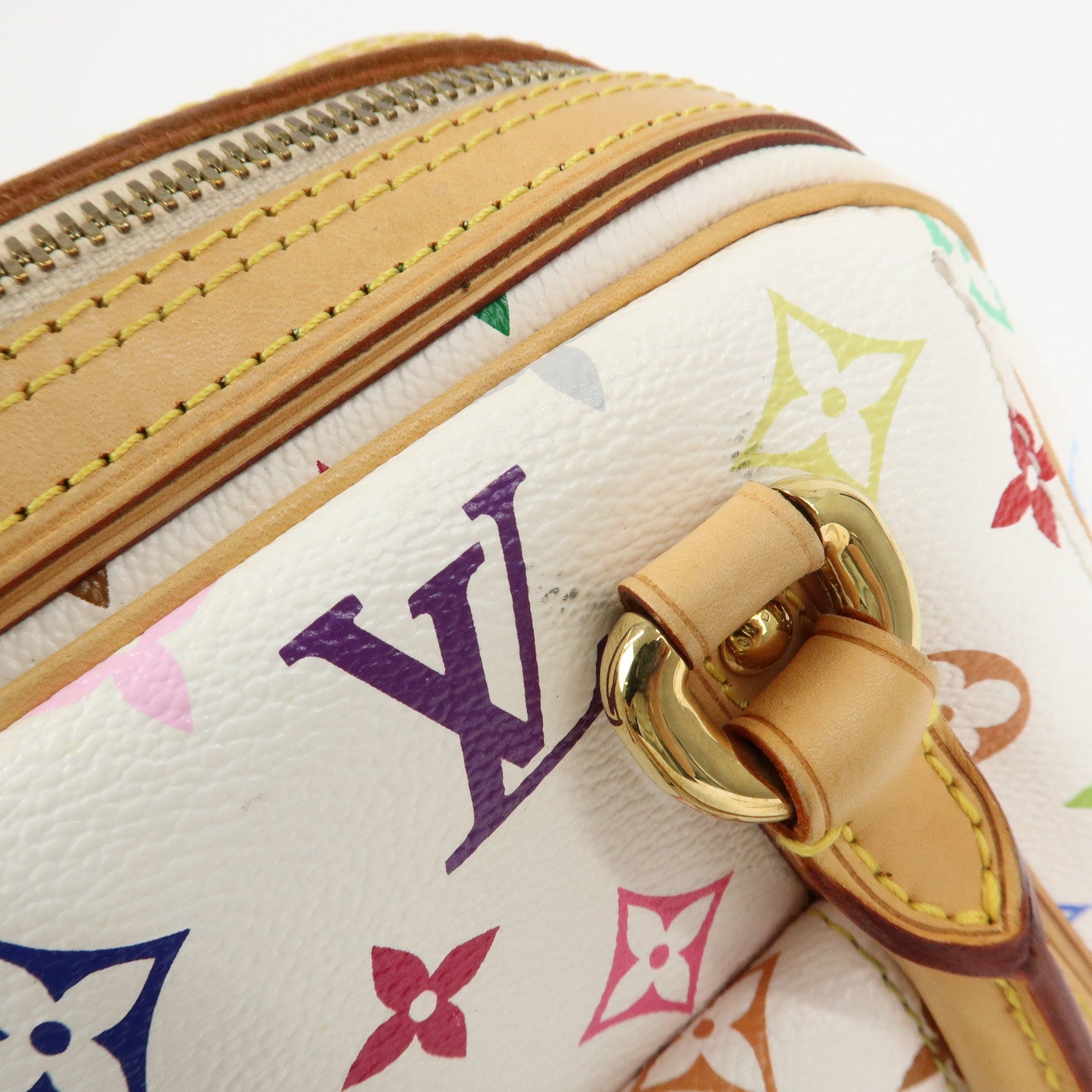 Louis Vuitton Monogram Multicolor Priscilla Hand Bag Blanc M40096
