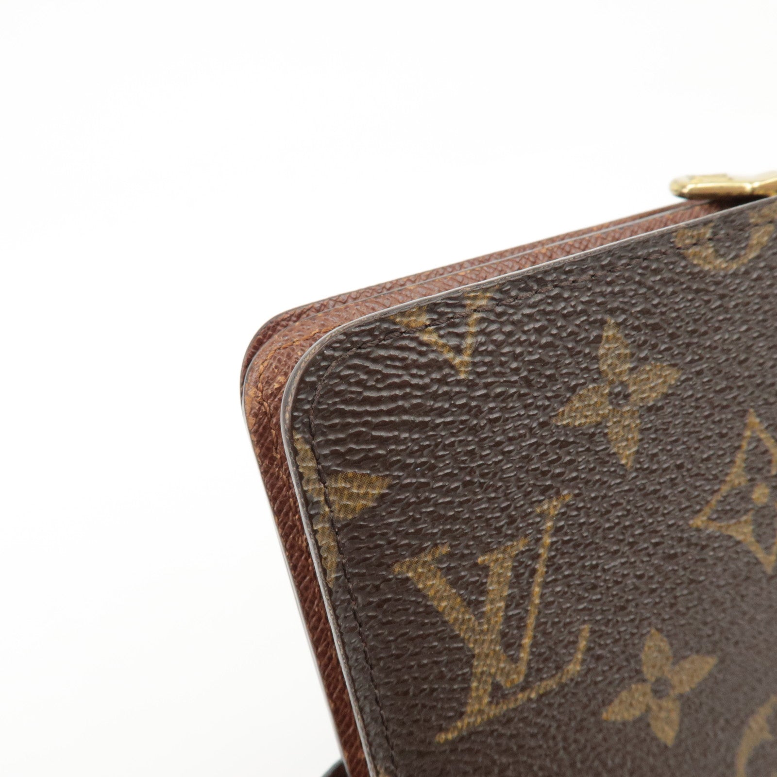 Louis Vuitton Monogram Porte Papier Zip Bi-fold Wallet Brown M61207 Used
