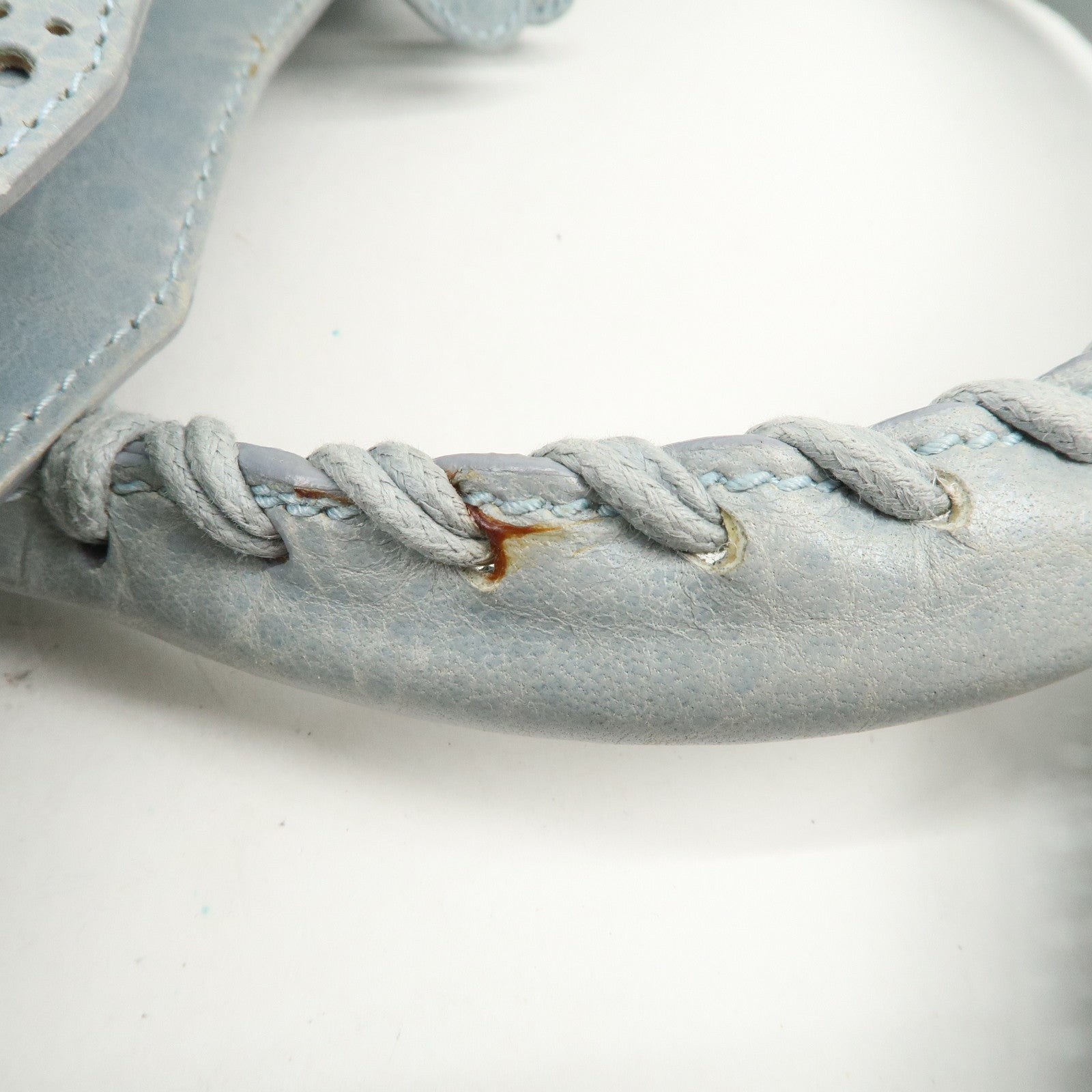 BALENCIAGA Giant City Leather 2Way Shoulder Bag Light Blue 258044