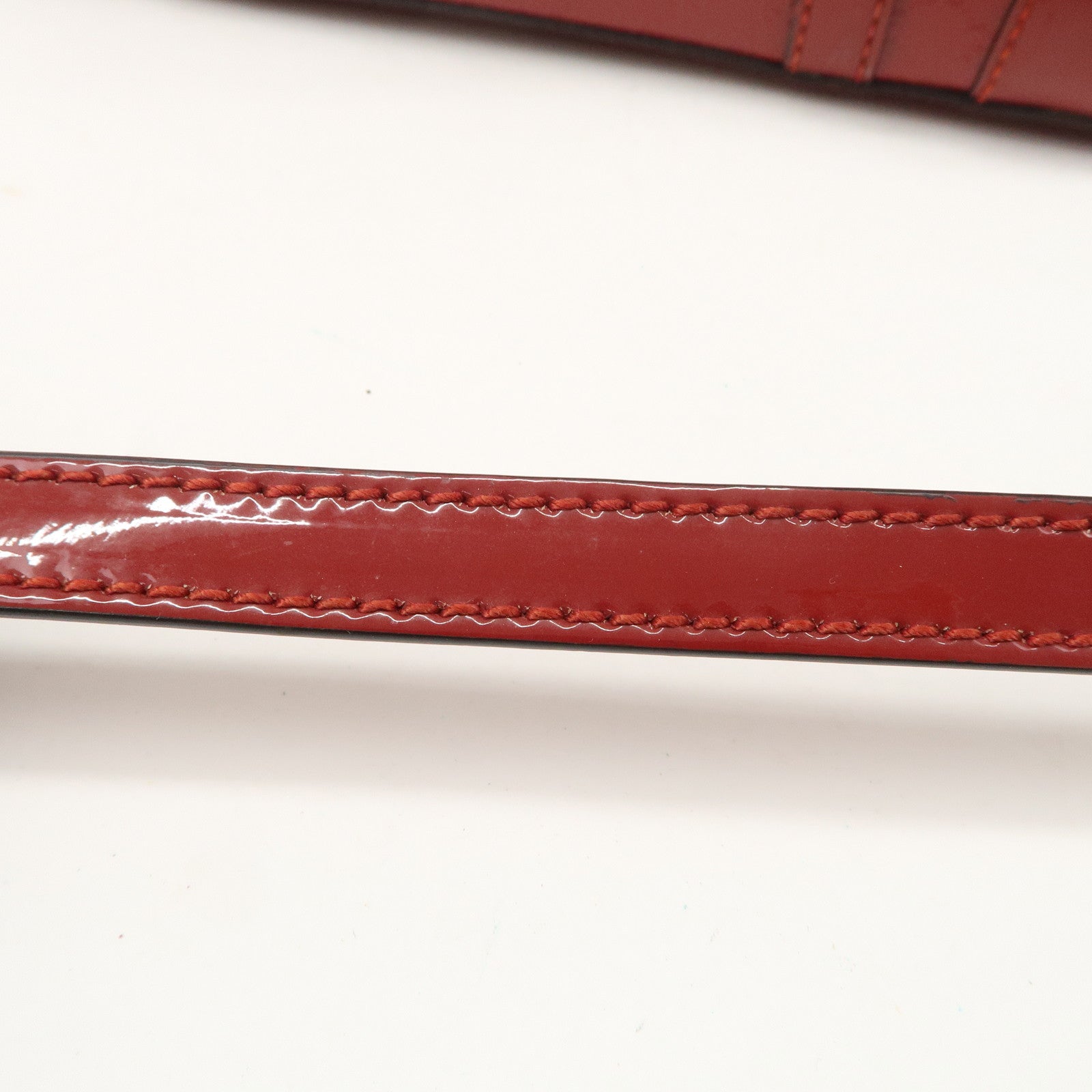 GUCCI Micro Guccissima Patent Leather 2way Hand Bag Red 309617 Used