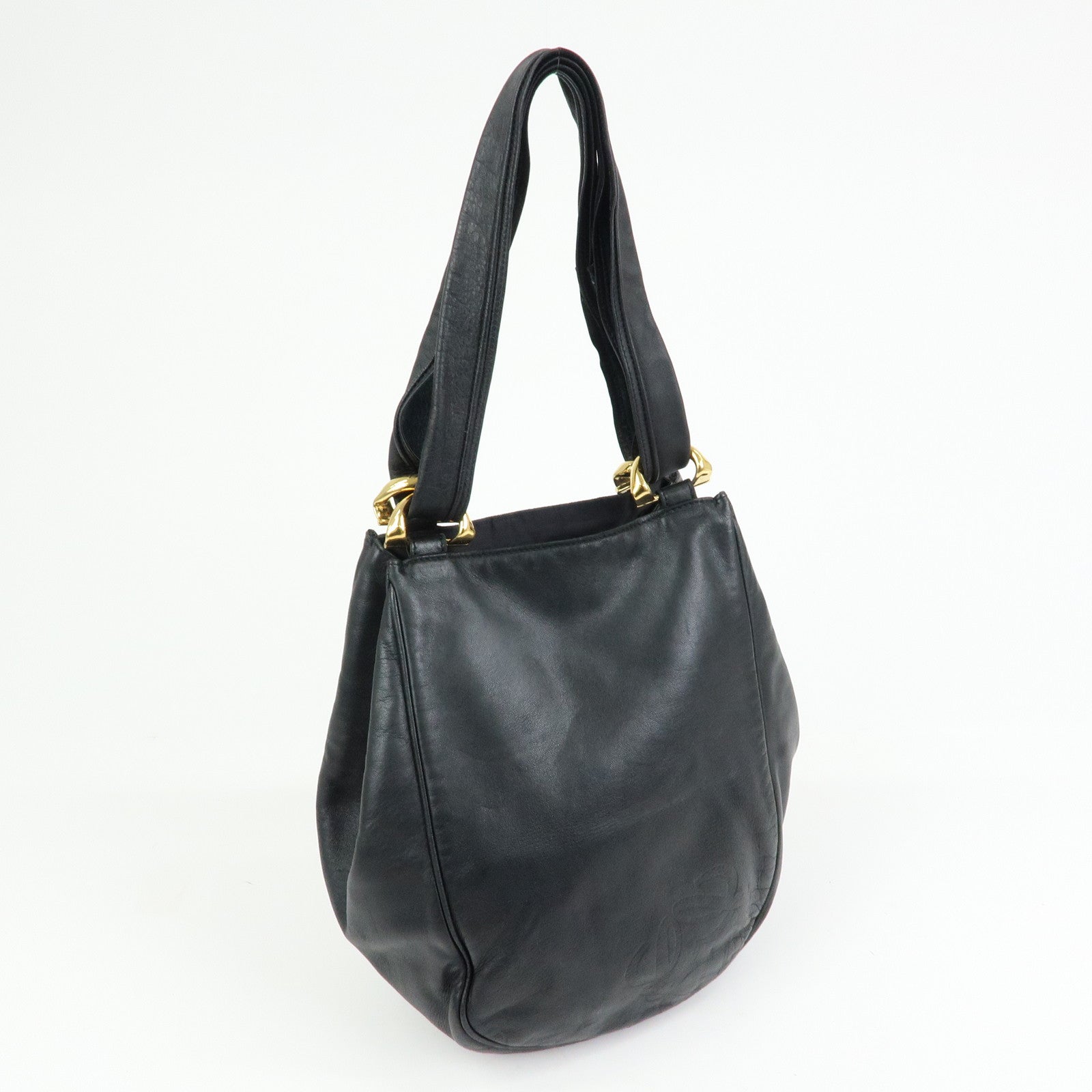 LOEWE Anagram Nappa Leather Hand Bag Shoulder Bag Black