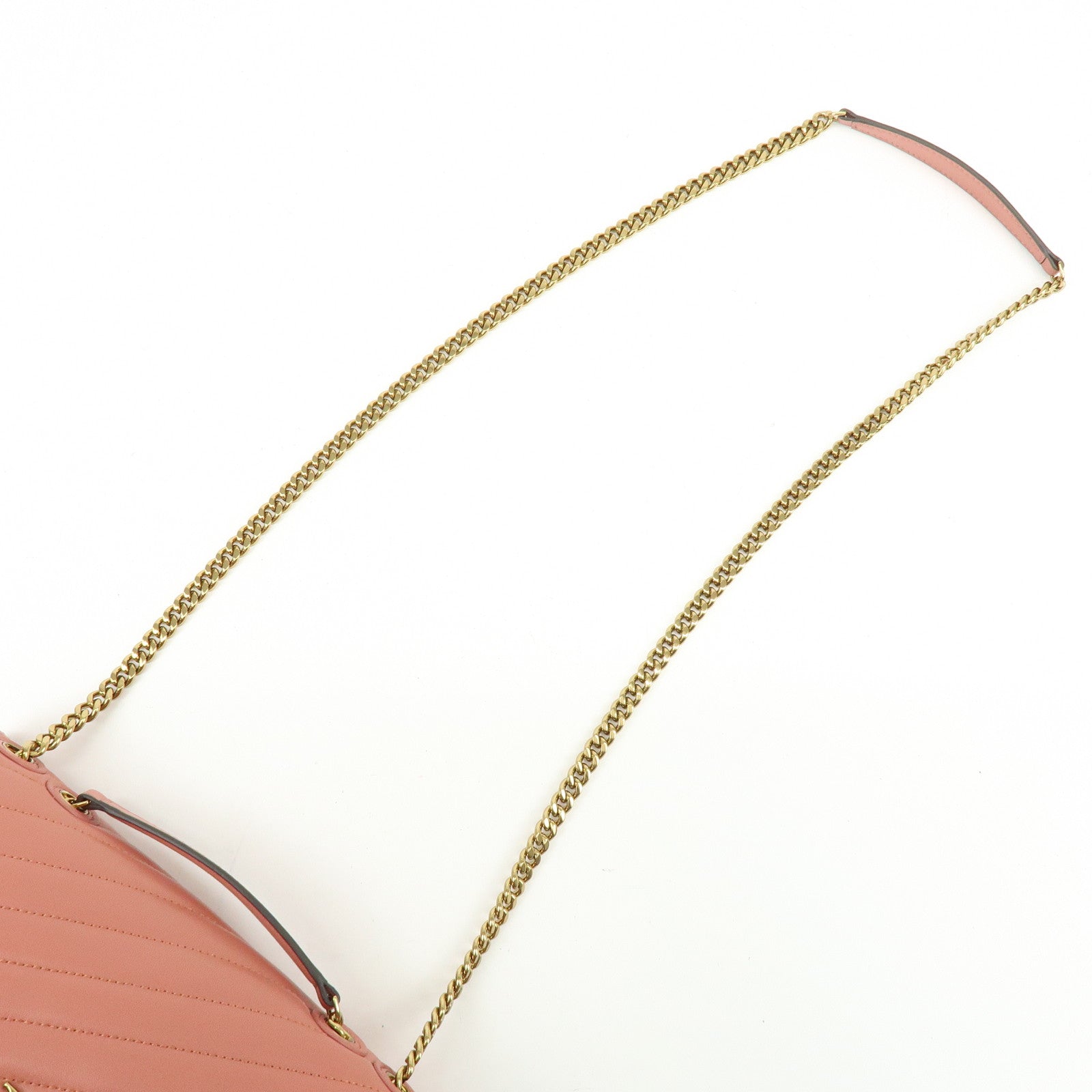 TORY BURCH Double T Kira Leather Chain Shoulder Bag Hand Bag Pink