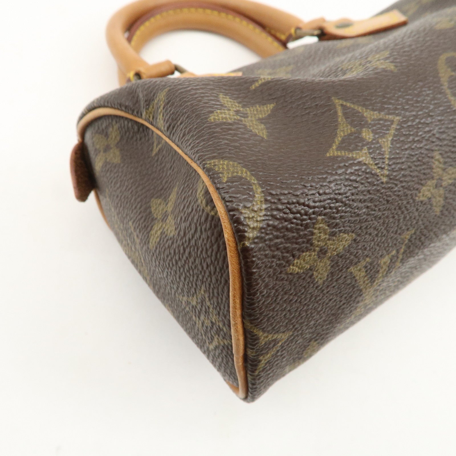 Louis Vuitton Monogram Mini Speedy Hand Bag Boston Bag Brown M41534