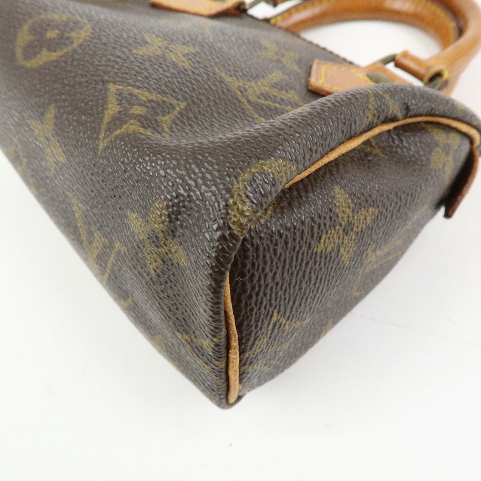 Louis Vuitton Monogram Mini Speedy Hand Bag Brown M41534