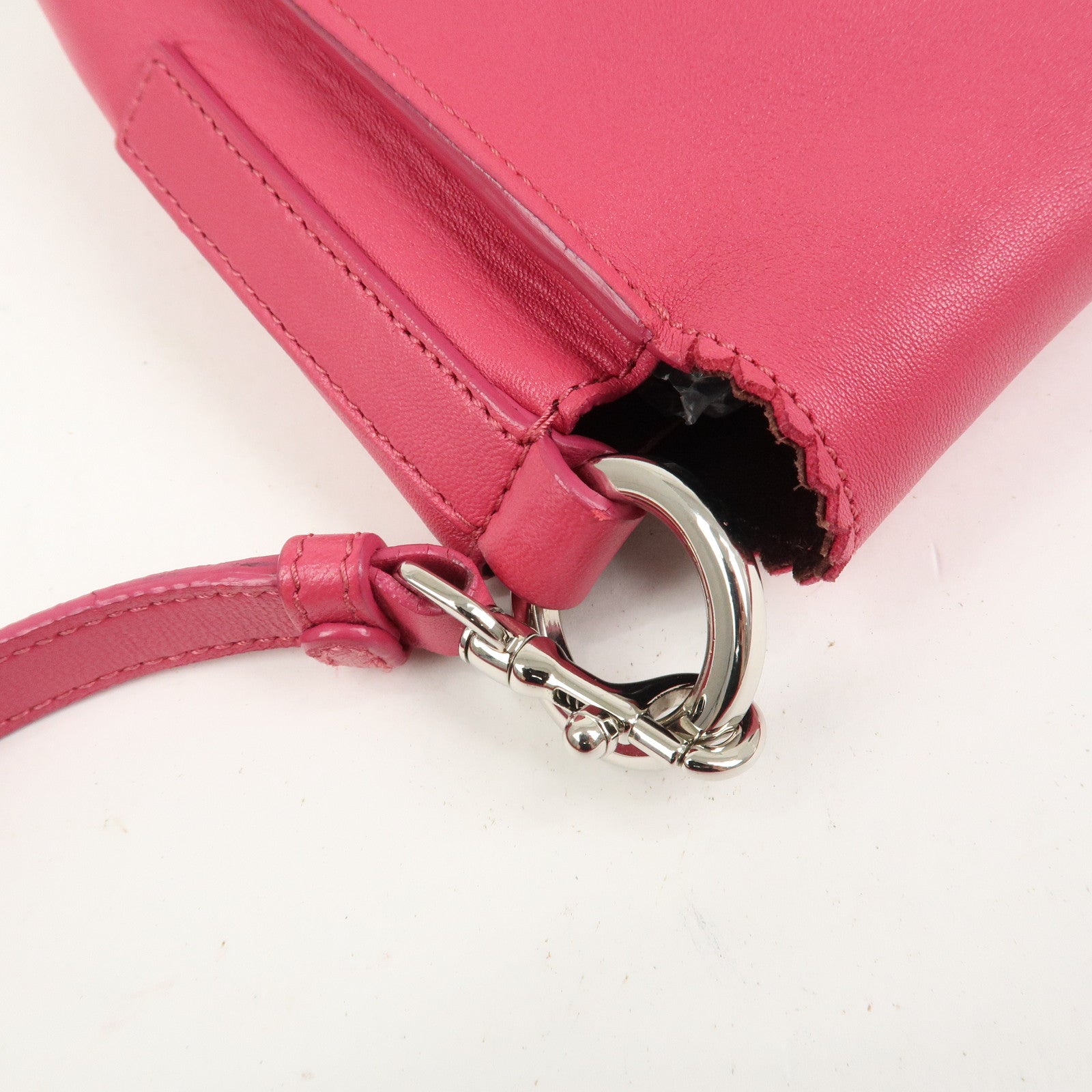 LOEWE Anagram Leather Shoulder Bag Crossbody Bag Pink