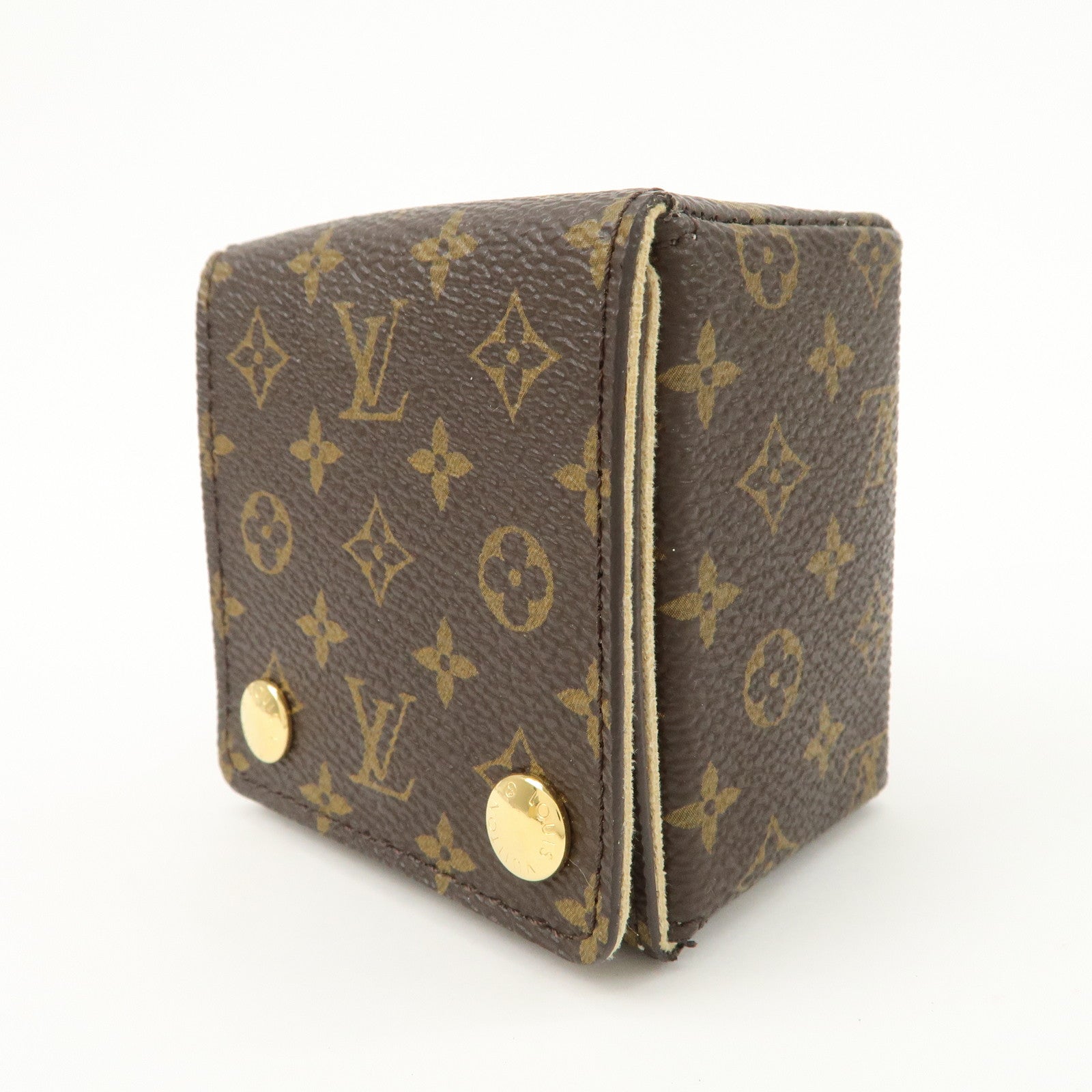 Louis Vuitton Monogram Canvas Jewelry Case Jewelry Box Brown