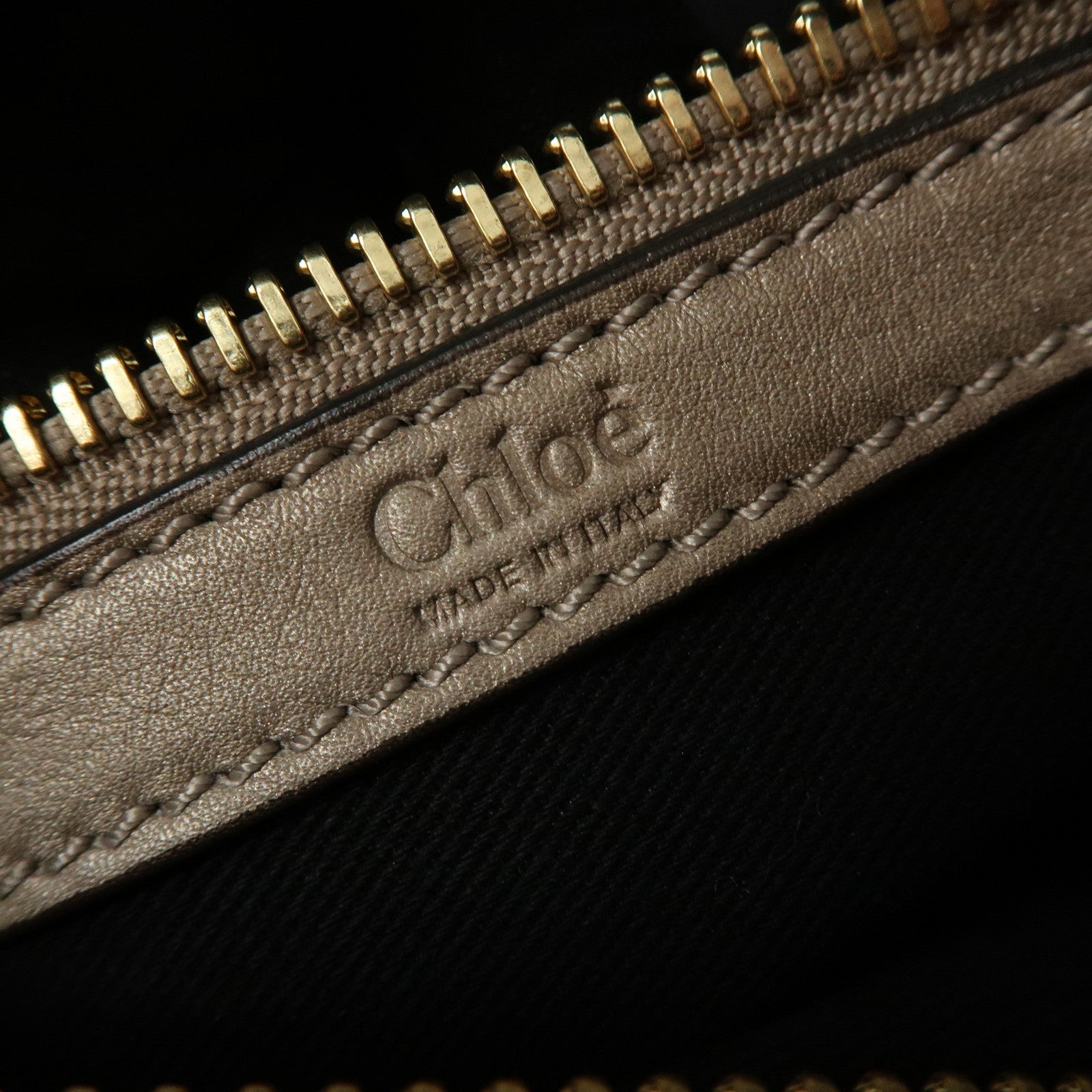 Chloe Bay Leather Hand Bag Tote Bag Black