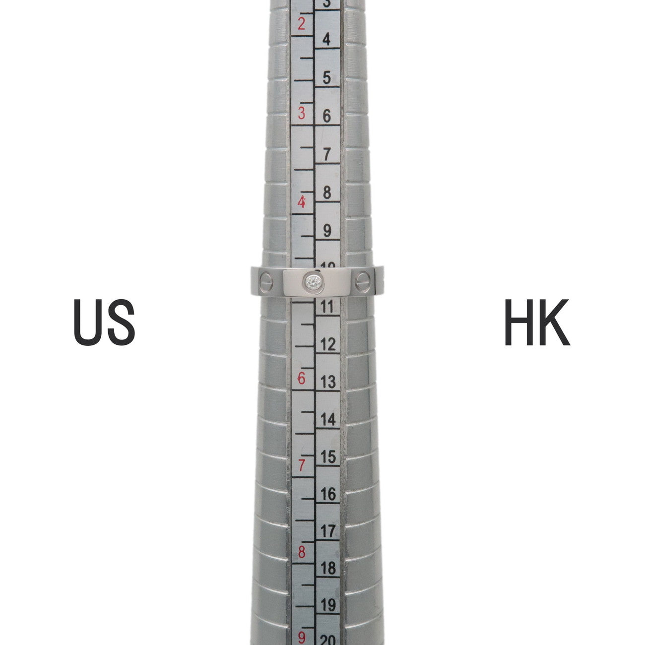 Cartier Mini Love 1P Diamond Ring #49 750WG White Gold US5 EU49