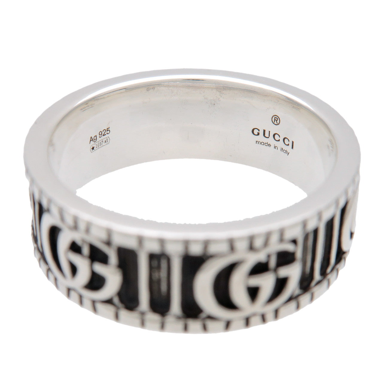 GUCCI Double G Ring SV925 Silver #21 US9.5 EU60.5 HK21