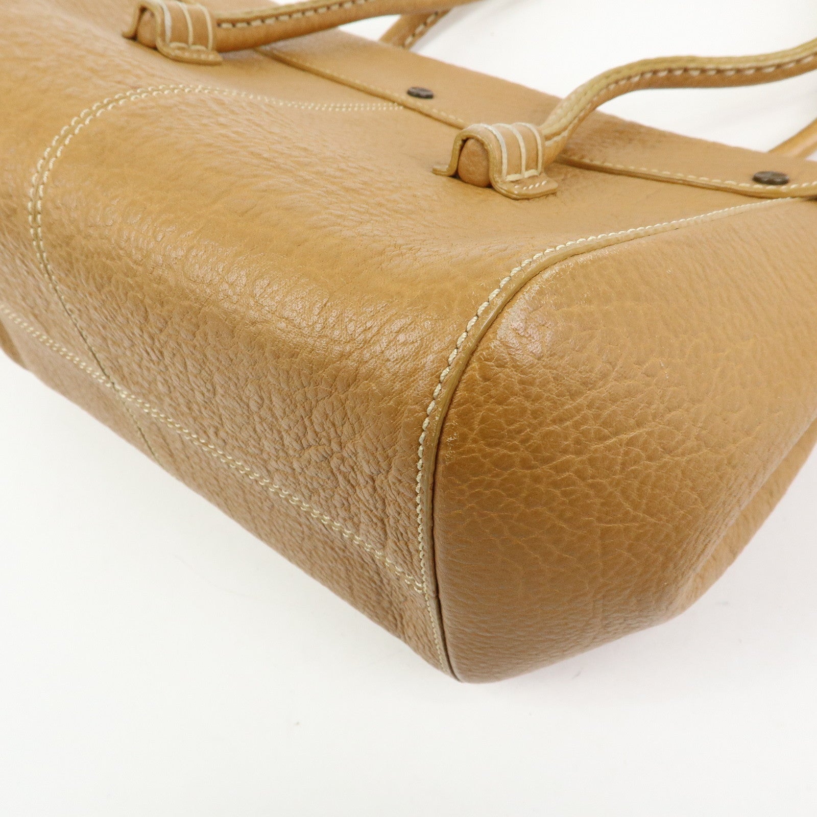 TOD'S Leather Hand Bag Shoulder Bag Brown