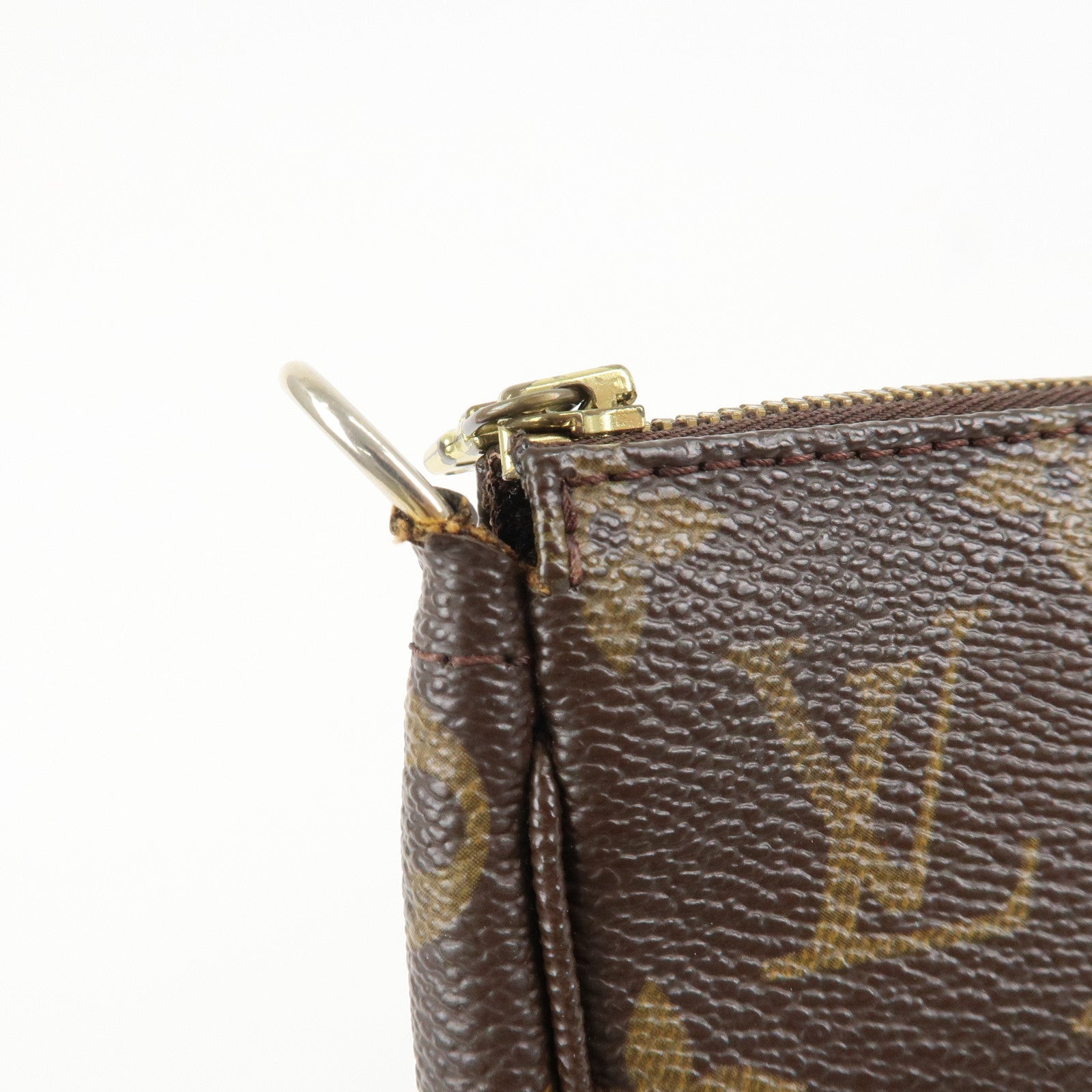 Louis Vuitton Monogram Pochette Accessoires Hand Bag Brown M51980 Used