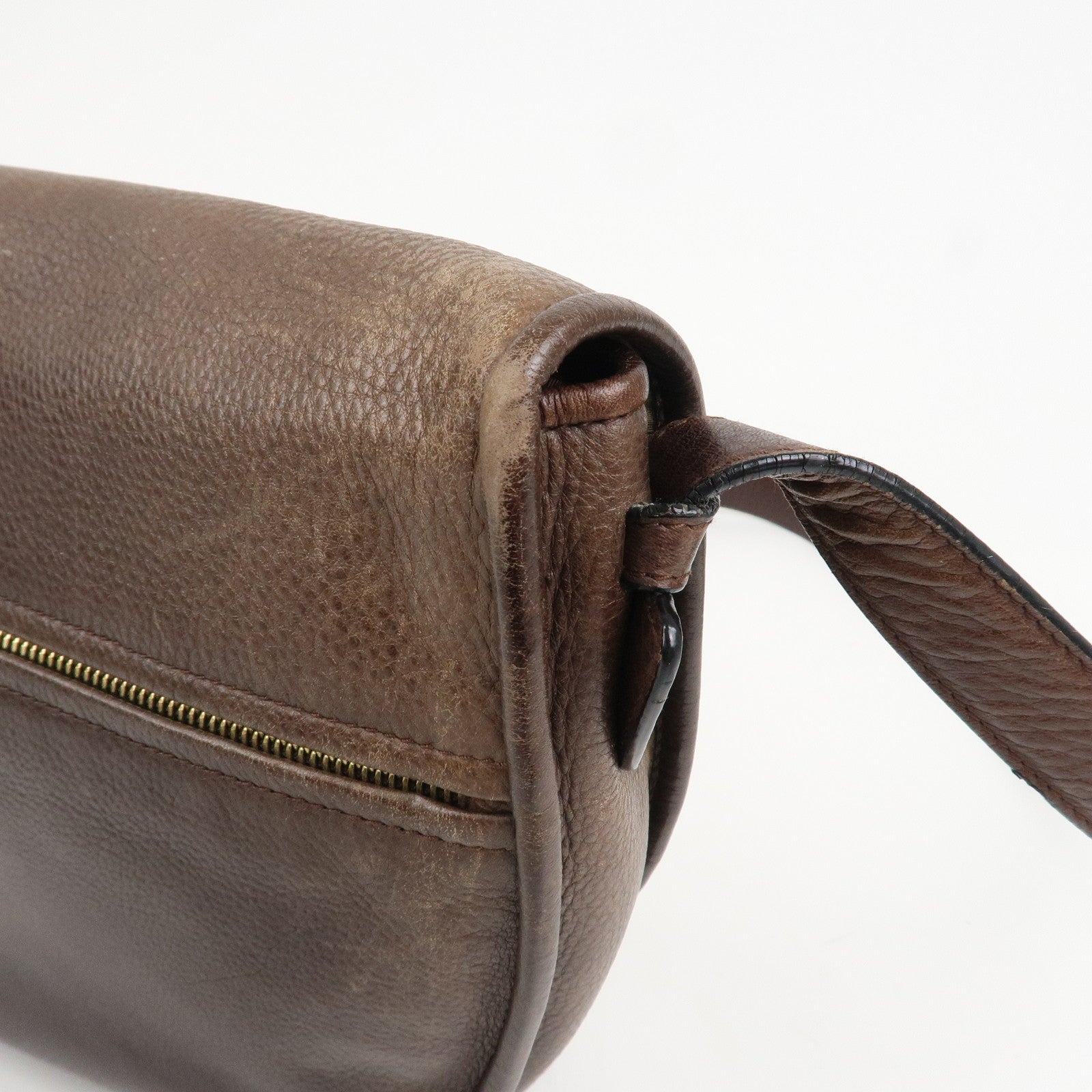 LOEWE Heritage Leather Shoulder Bag Cross Body Bag Brown