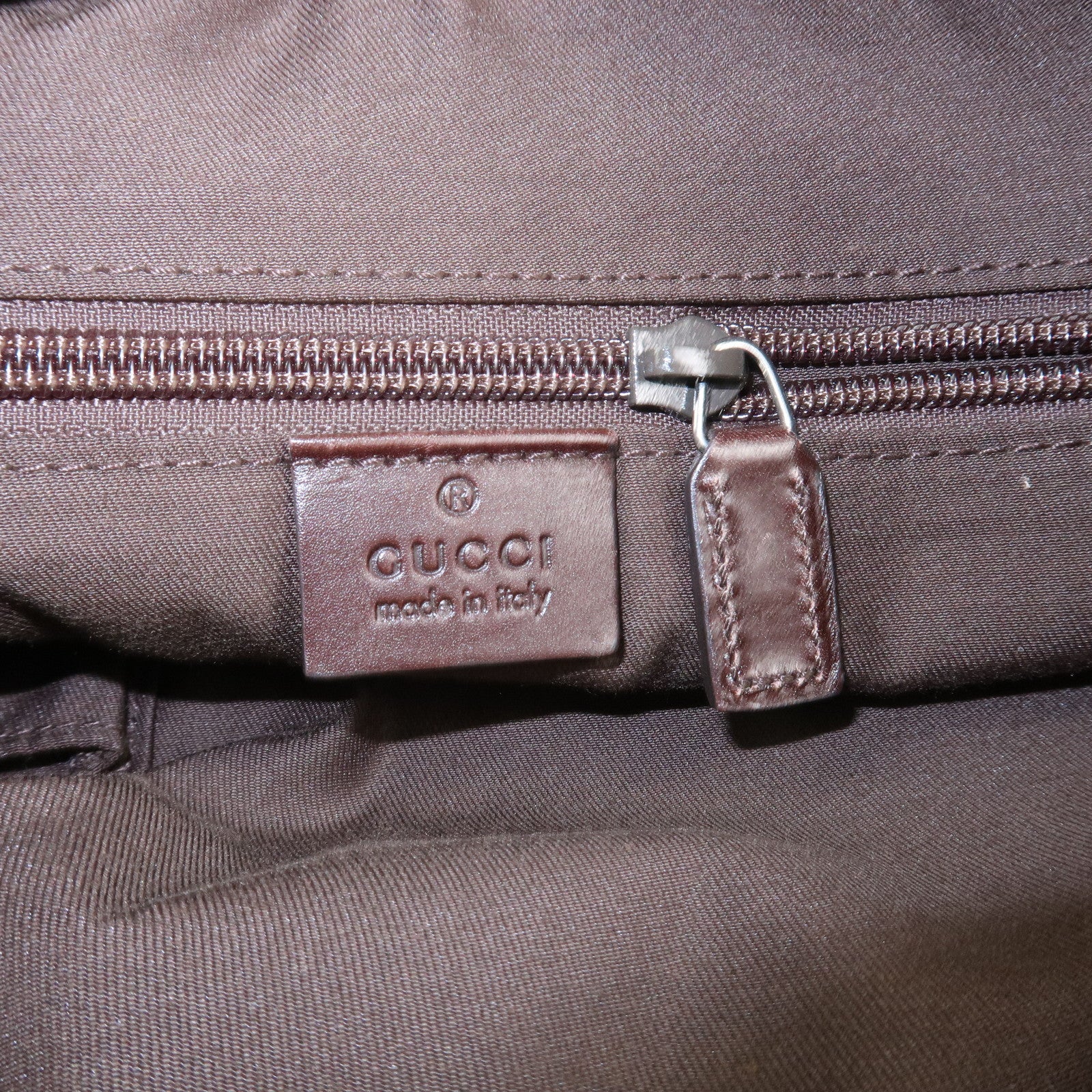 GUCCI GG Canvas Leather Shoulder Bag Crossbody Bag Brown 145857 Used