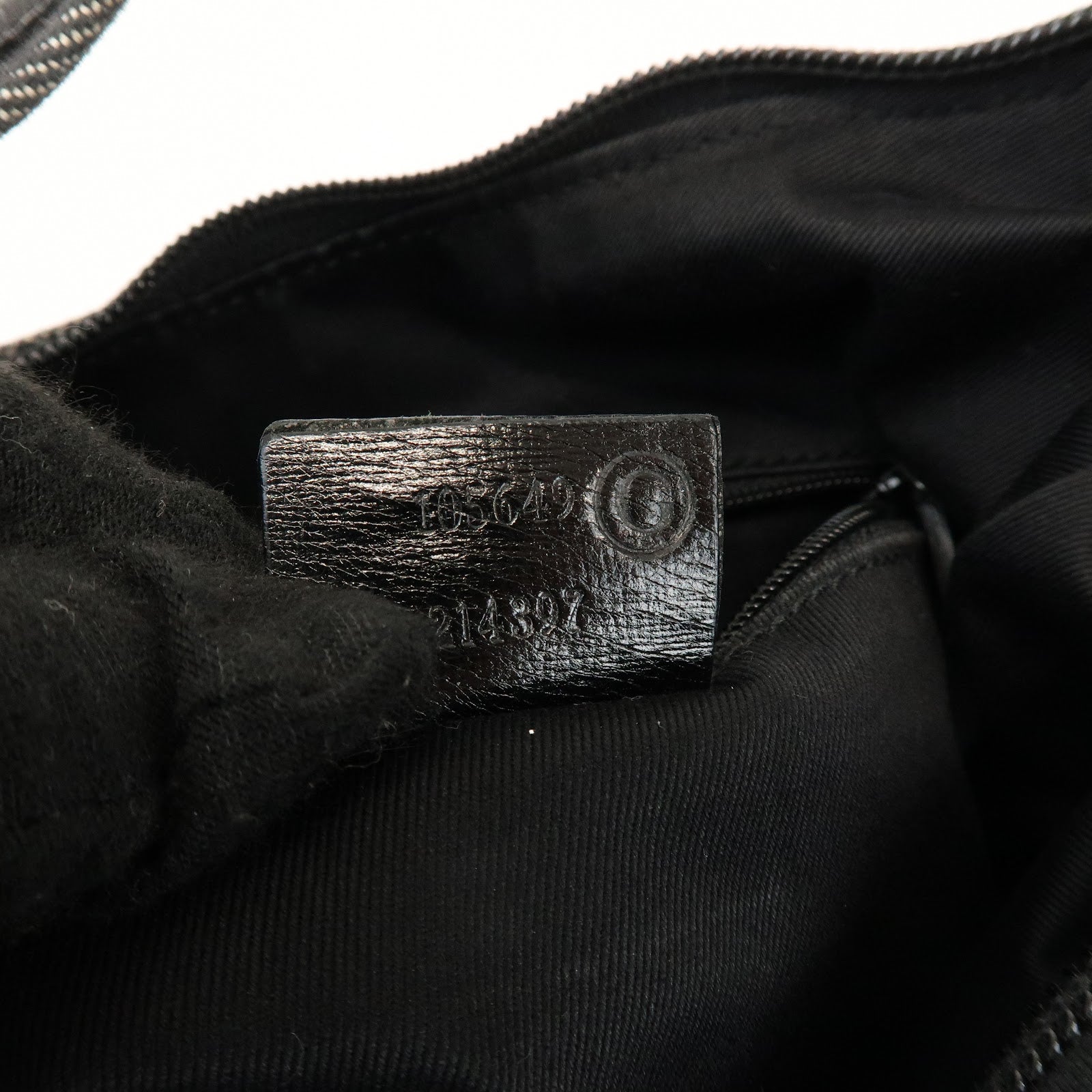GUCCI GG Denim Leather Shoulder Bag Hand Bag Black 105649