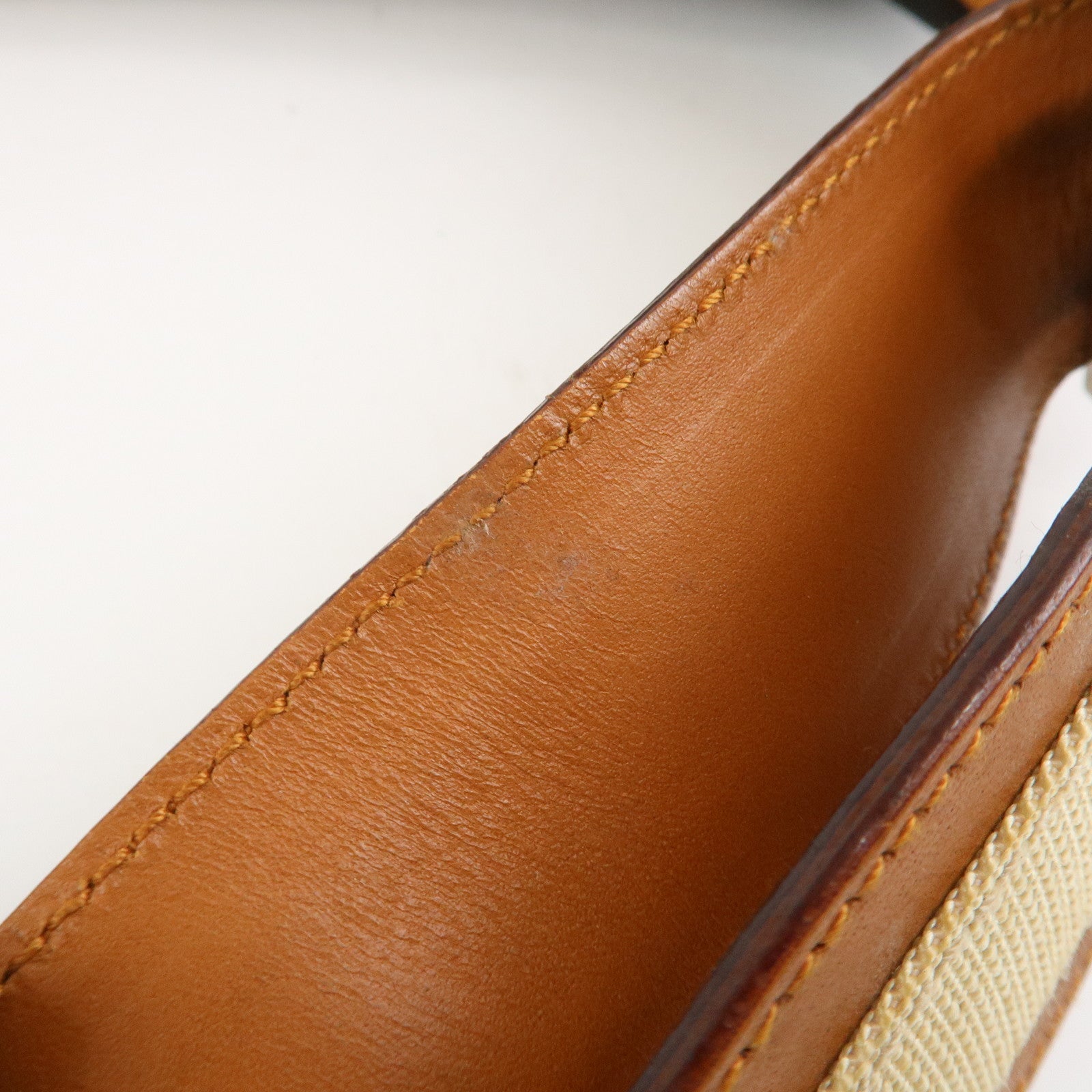 GUCCI Canvas Leather Shoulder Bag Hand Bag Dark Brown 019・0460