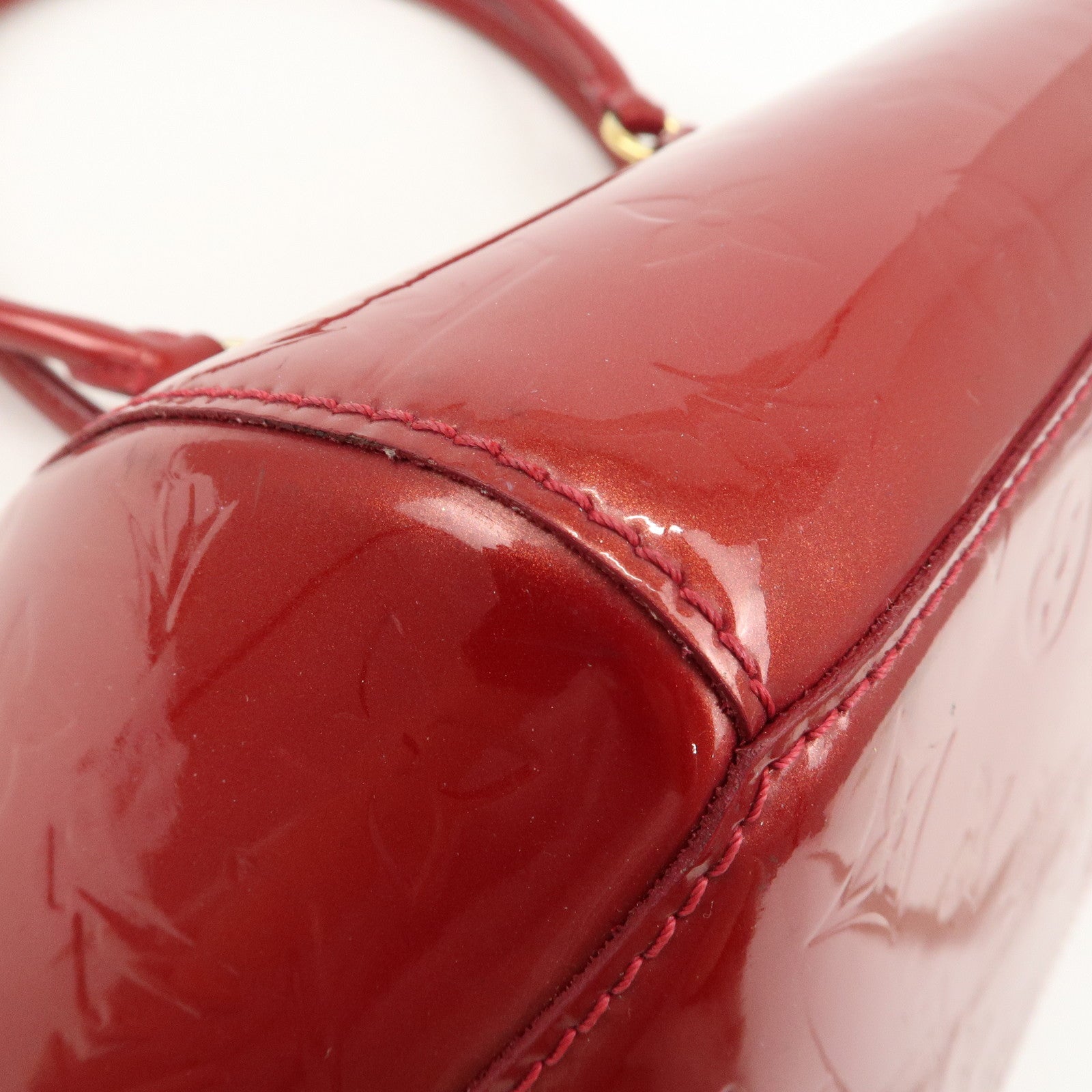 Louis Vuitton Monogram Vernis Sherwood PM Hand Bag Pomme d'Amour VI0131 Used