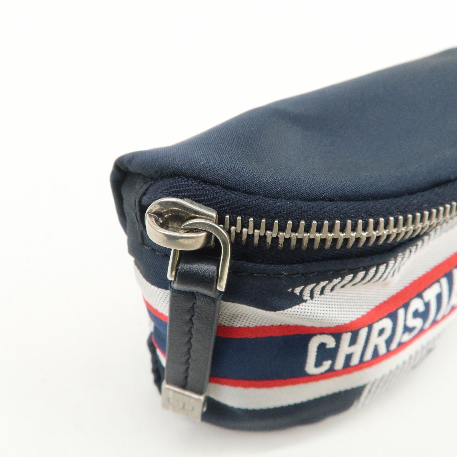 Christian Dior Alps Star Nylon Mini Pouch Navy Silver Red