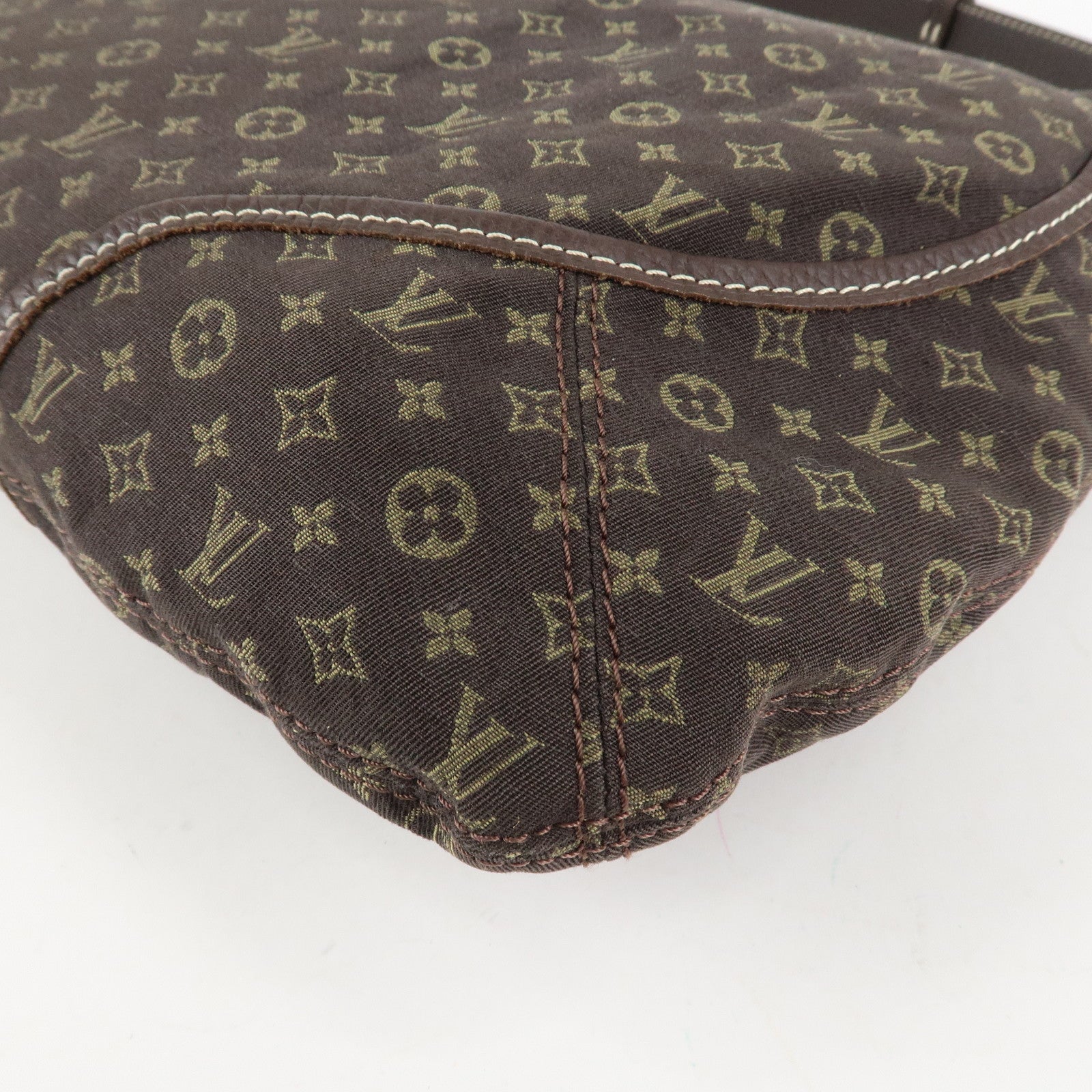 Louis Vuitton Monogram Mini Lin Manon MM Shoulder Bag Ebene M95619 Used