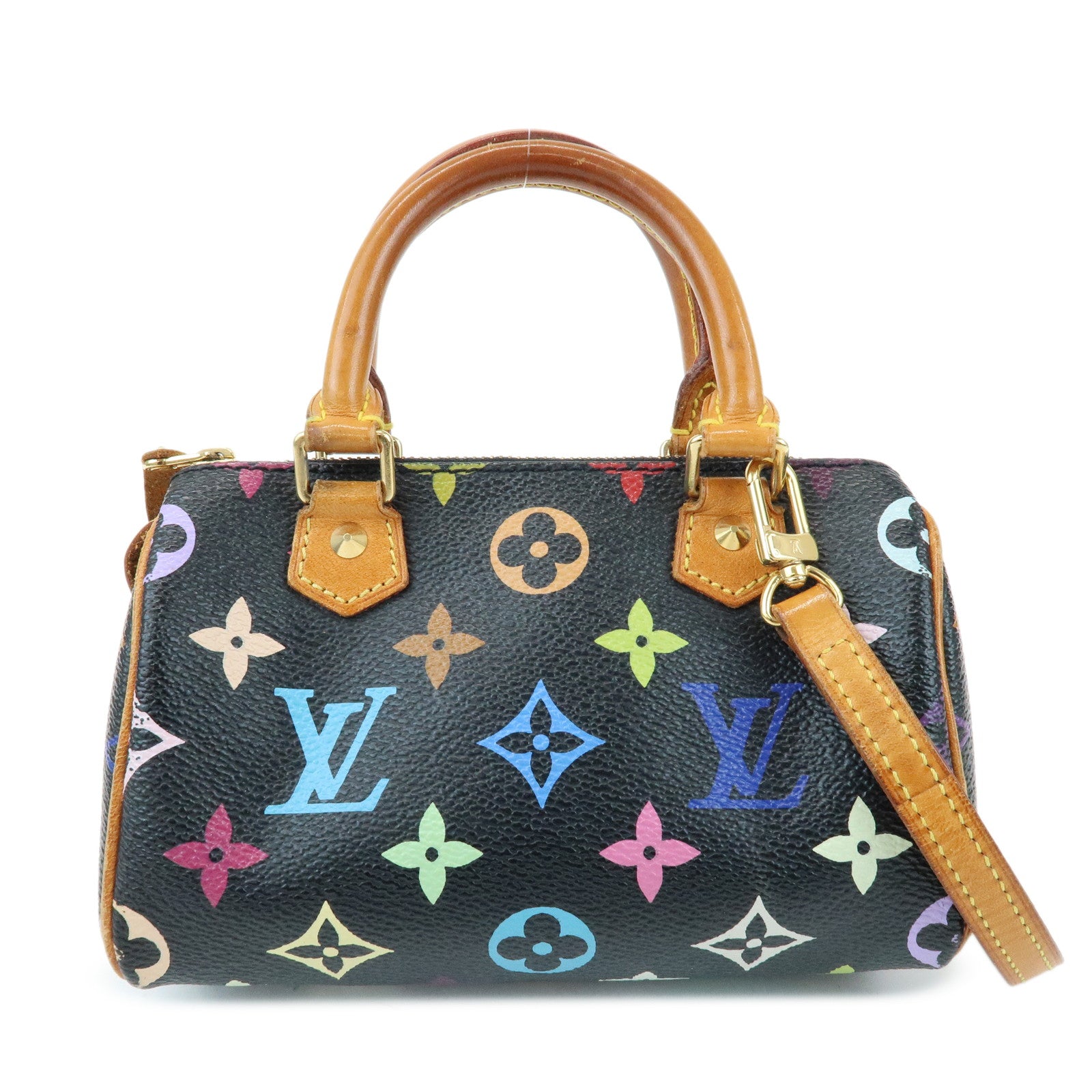 Louis Vuitton Monogram Multicolor Mini Speedy Mini Bag Noir M92644