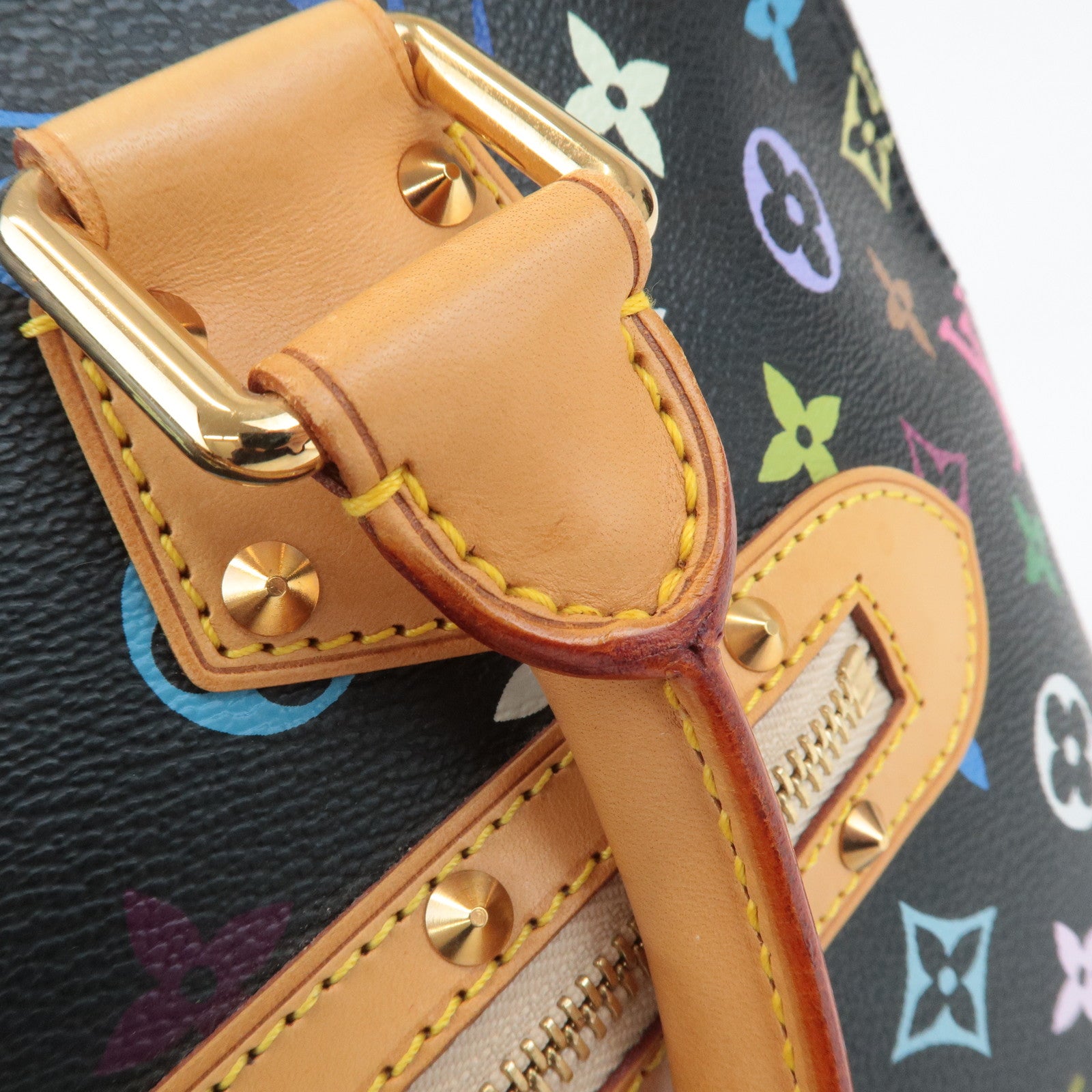 Louis Vuitton Monogram Multicolor Alma Hand Bag Noir M92646