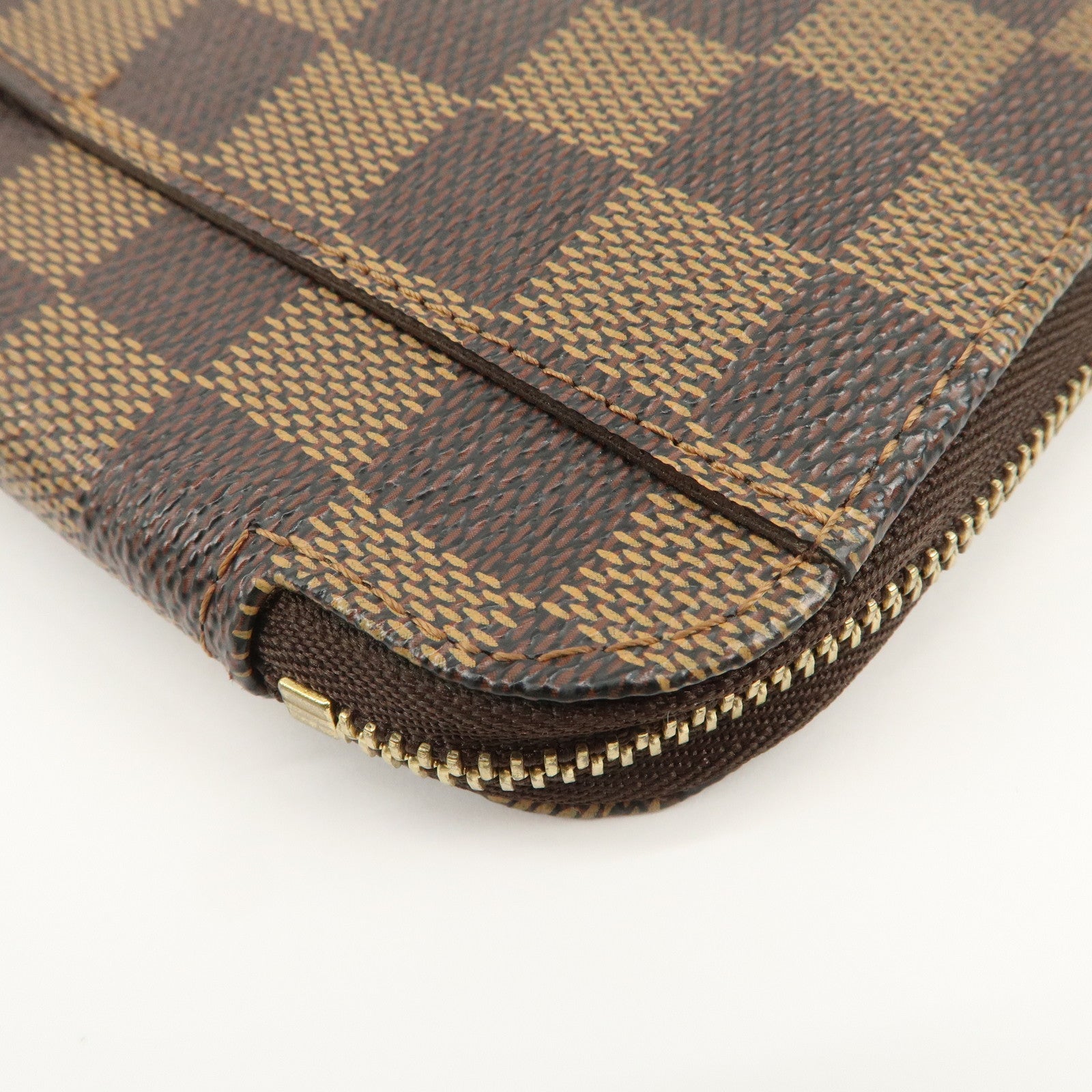 Louis Vuitton Damier Canvas Olaf Organizer Wallet Brown N61723 Used